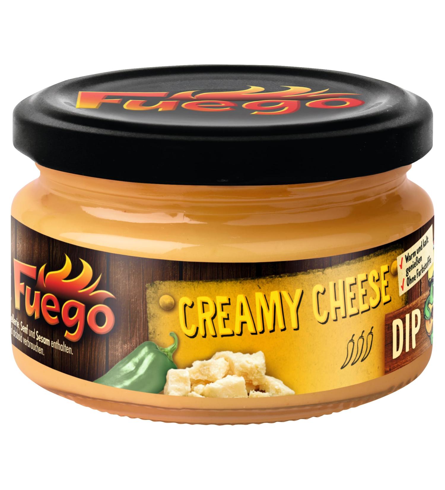 Fuego Creamy Cheese Dip - All-Natural Cheesy Sauce for Tortilla Chips | 200ml | No Flavour Enhancers No Colourings - Buy Online on GoSupps.com