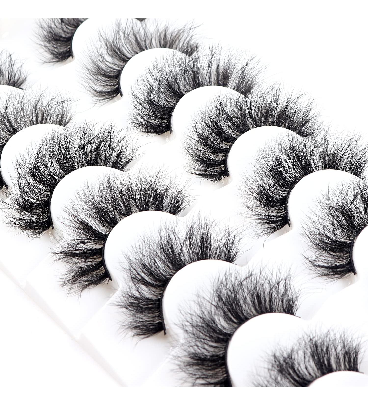 3D Faux Mink Fluffy Eyelashes - 7 Pairs Thick Wispy Long Extension 15-19mm - Reusable Serendipity Life Lashes - Buy Online on GoSupps.com