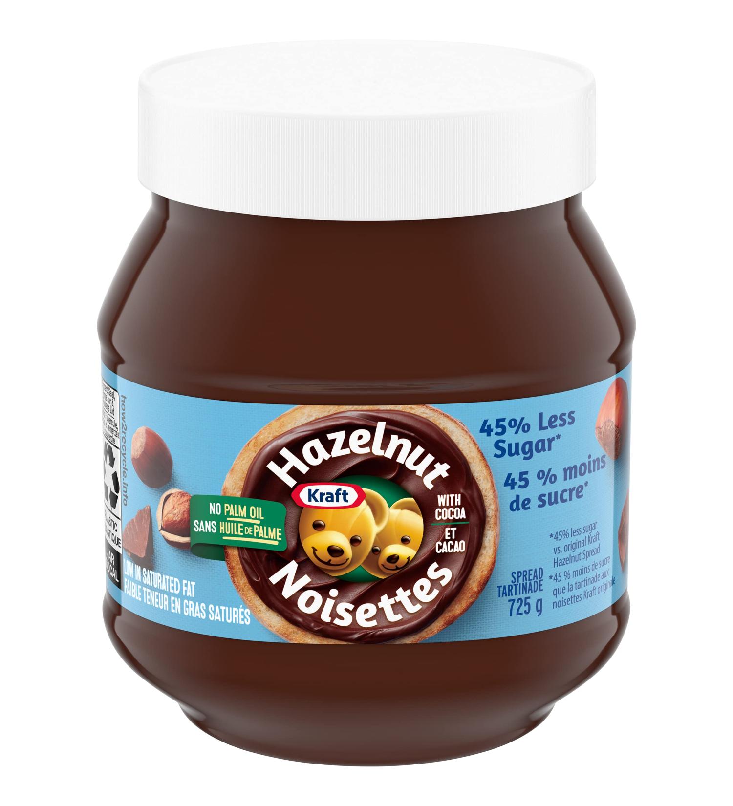 Kraft Peanut Butter Hazelnut Spread with Cocoa and Less Sugar 725g 725 g (Pack of 1) Less Sugar - Buy Online on GoSupps.com