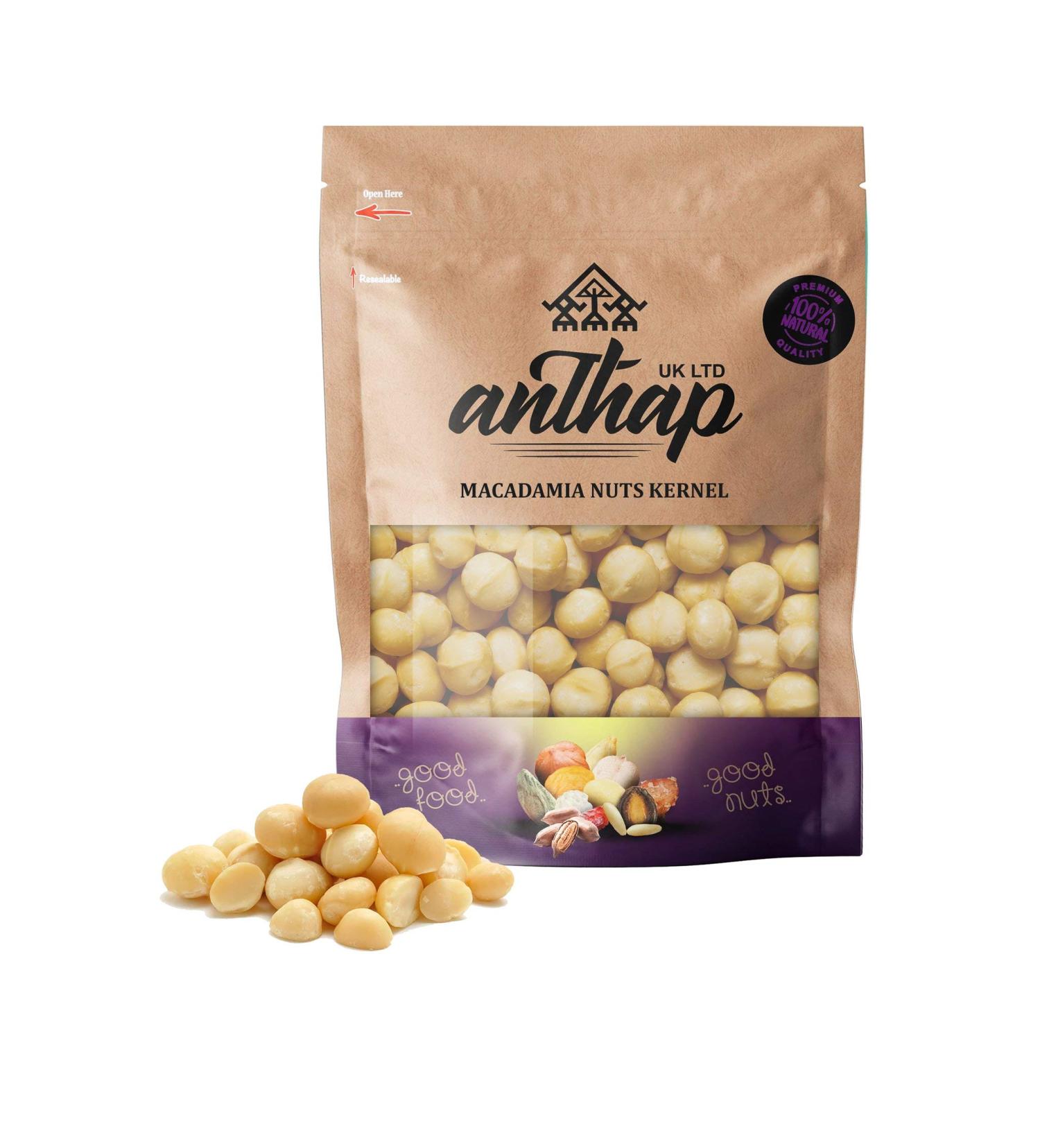 Anthap Raw Unsalted Macadamia Nuts Kernel Non GMO No Oil 300g
