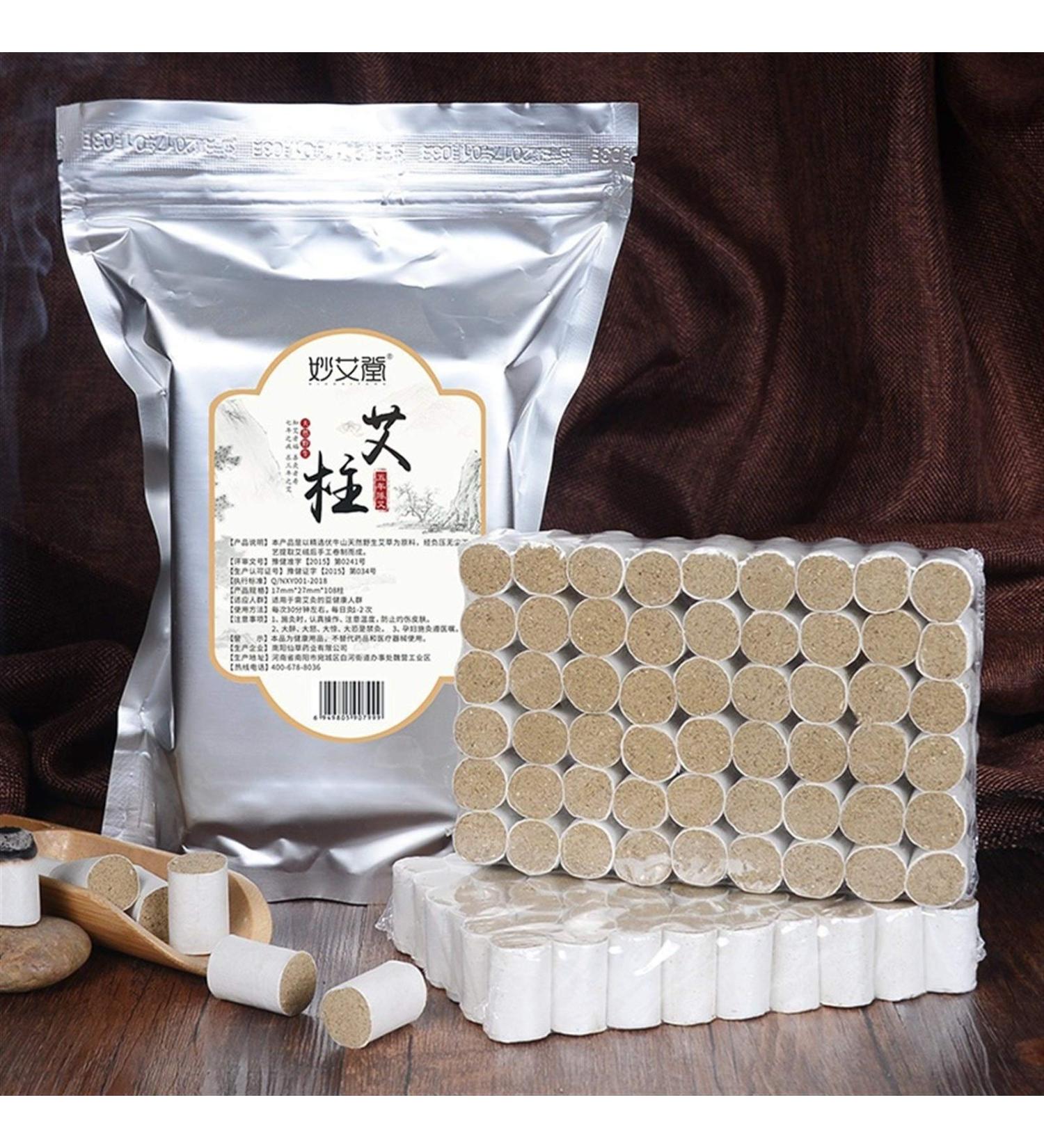 YANHAO Moxa Rolls Sticks 108 - Five-Year Aizhu Handmade Moxibustion for Effective Healing - Buy Online on GoSupps.com