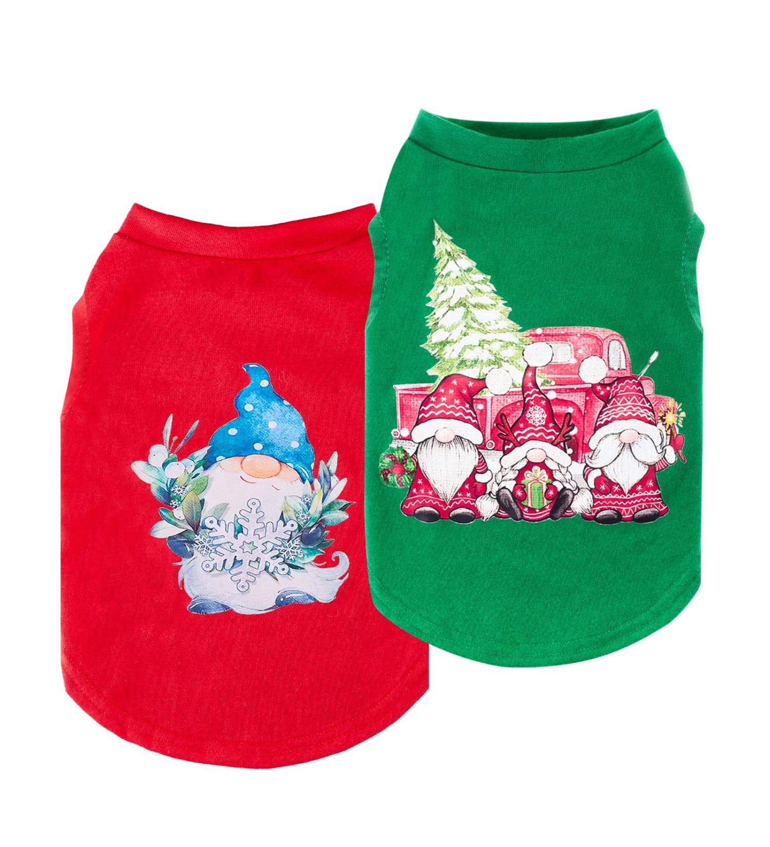 Buy XXL Christmas Dog Shirt | Funny Lightweight Pet Tank Top in Green & Red - Perfect for Holiday Celebrations! - Buy Online on GoSupps.com