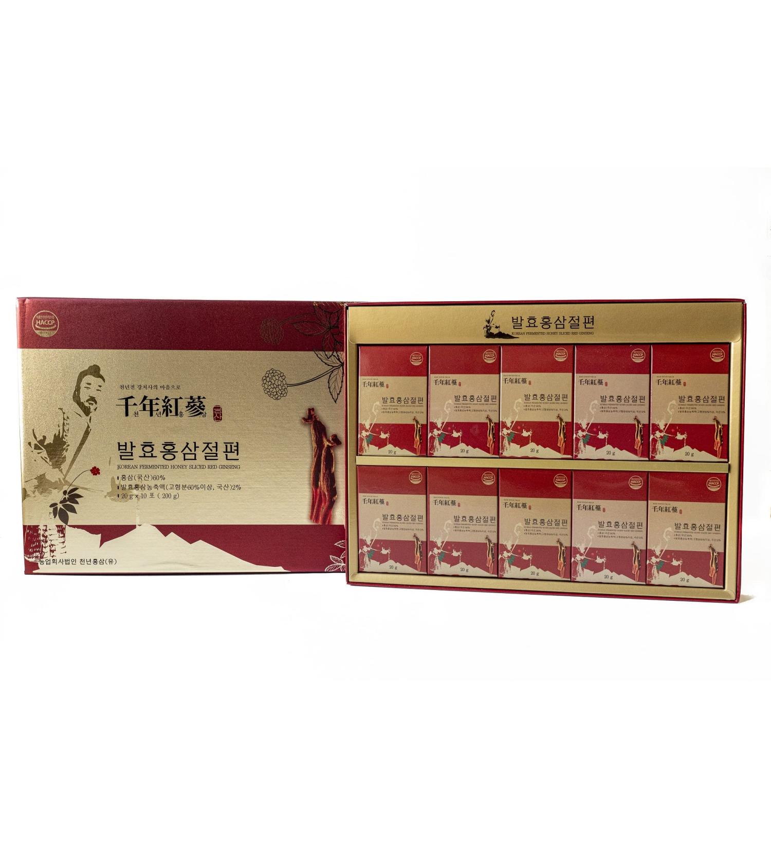 Cheon-nyeon Red Ginseng Korean Fermented Honey Sliced Red Ginseng - Buy Online on GoSupps.com