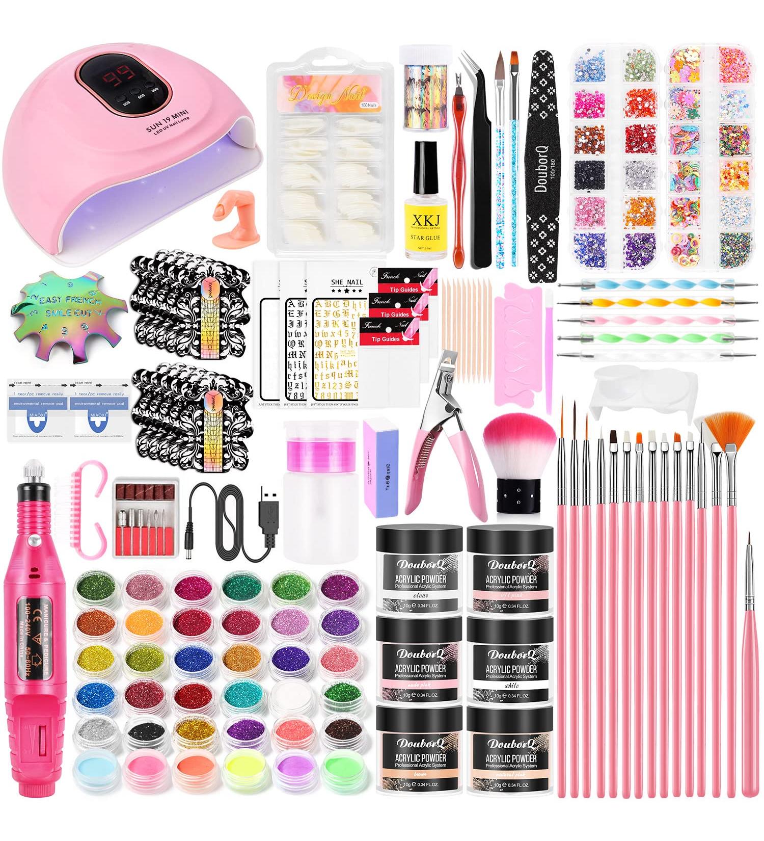 Professional Acrylic Nail Kit with Drill, UV Light, and Everything - Ideal for Beginners - Buy Online on GoSupps.com