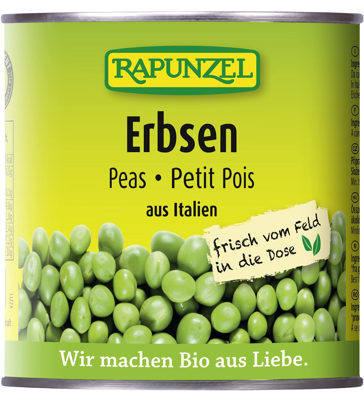 Rapunzel organic peas in a can (2 x 340 gr)