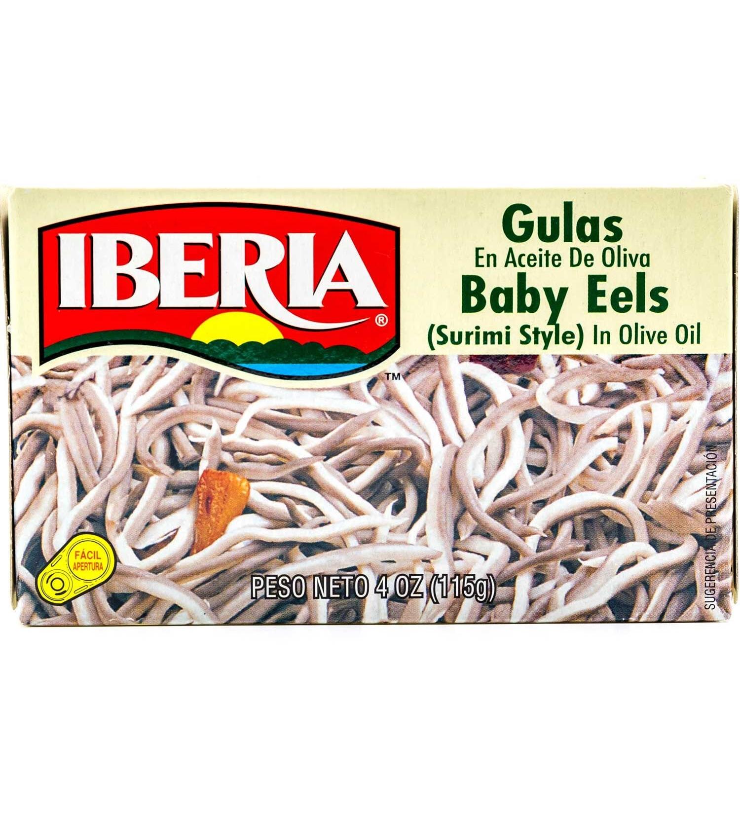 Iberia Baby Eels in Olive Oil 4 oz - Surimi Style Angulas - Buy Online on GoSupps.com