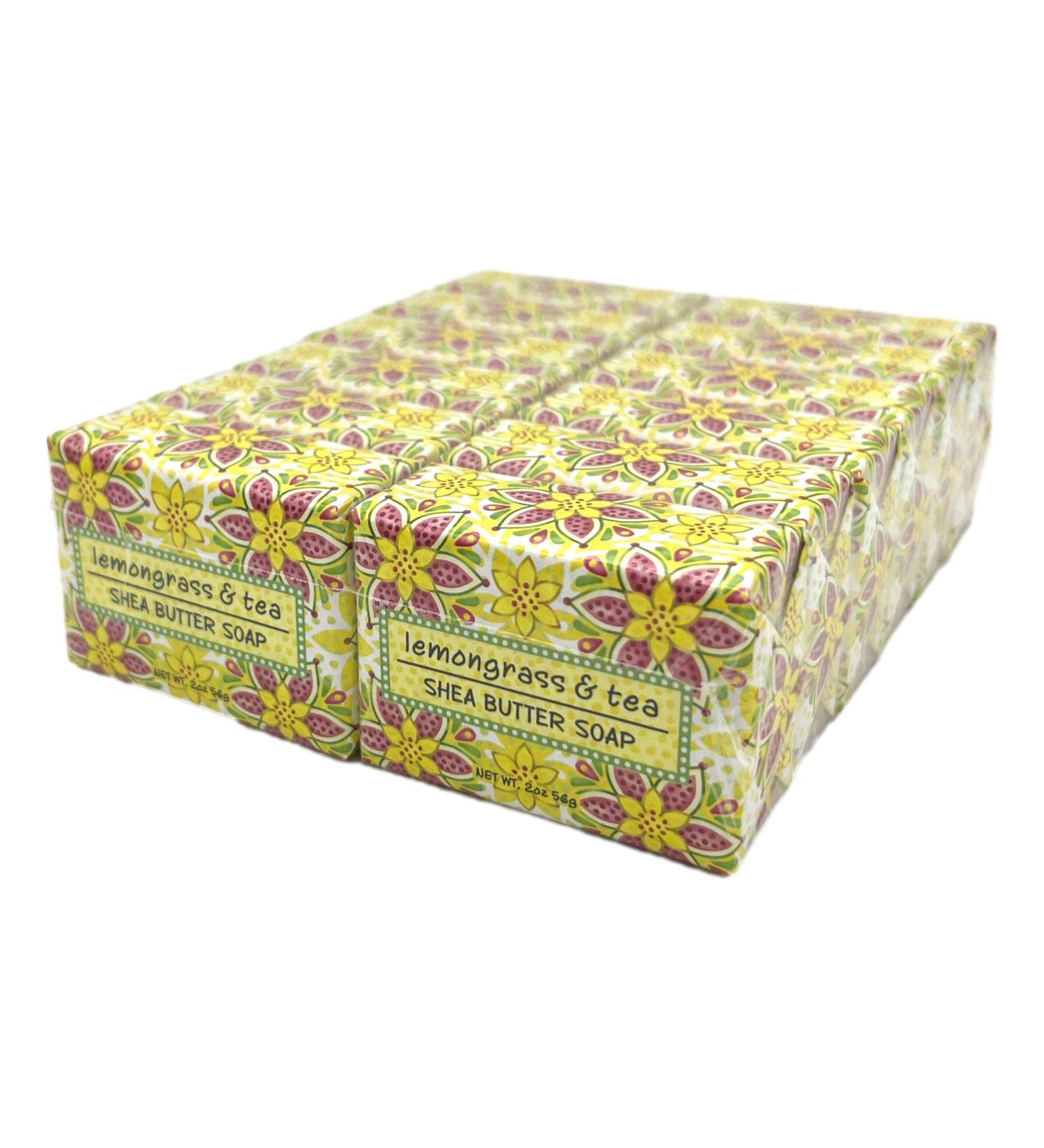 Lemongrass and Tea Shea Butter Soap Set of 12 Bars 2 Ounces Each