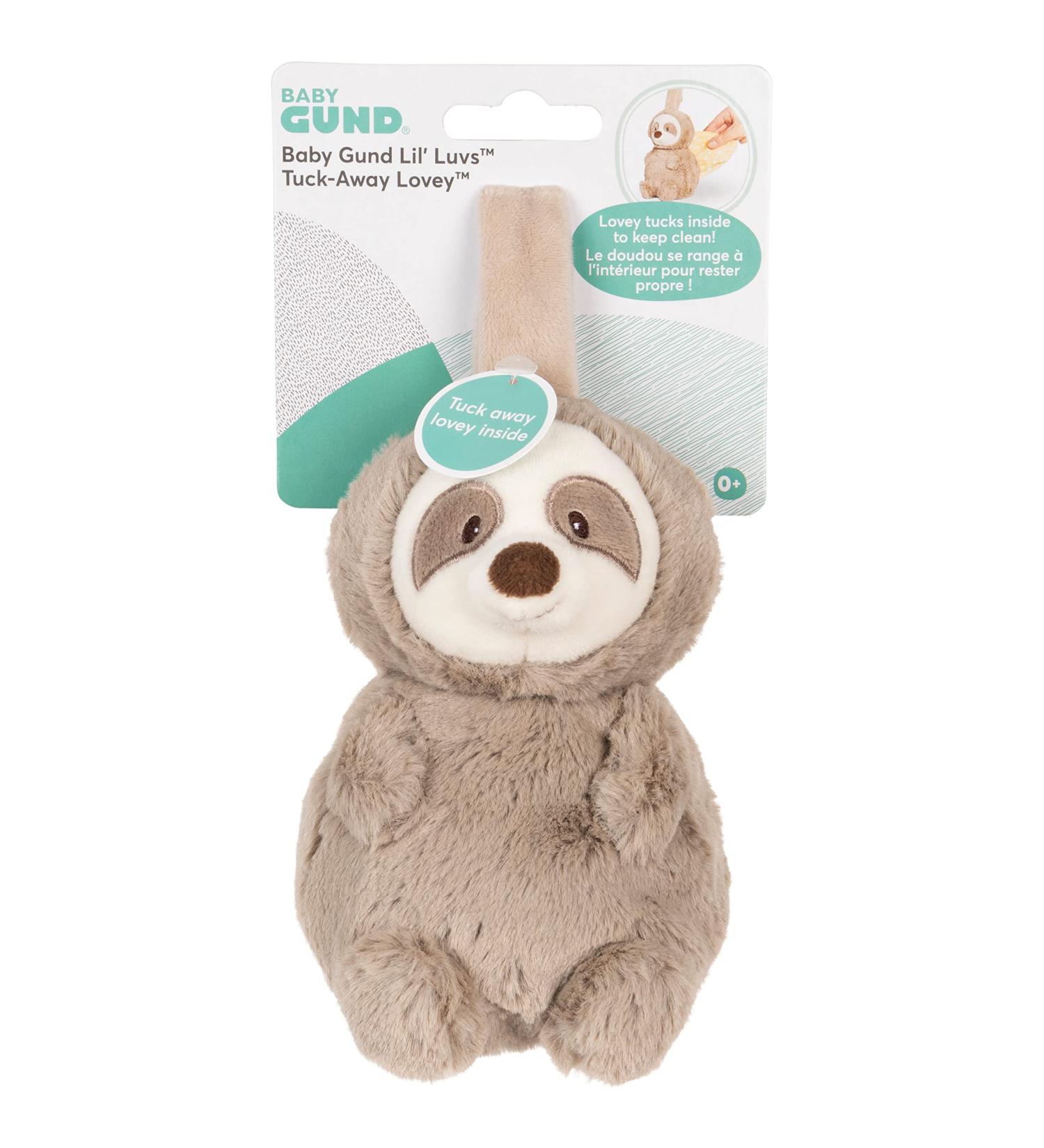 GUND Baby Lil Luvs Tuck-Away Lovey Reese Sloth Plush Toy | Ultra Soft Animal Blanket for Babies & Newborns - International Shipping - Buy Online on GoSupps.com
