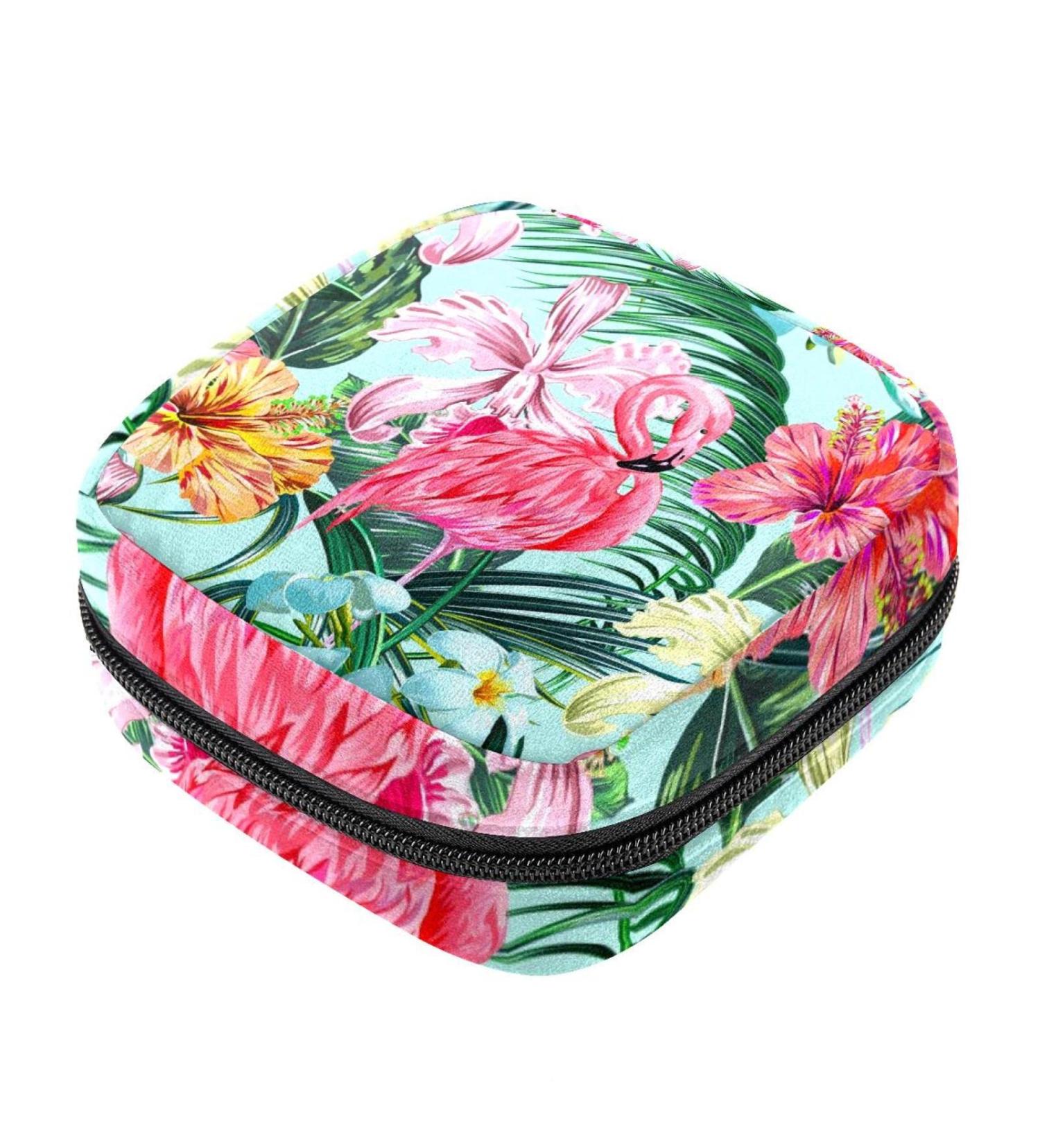 Flamingo Period Pouch - Tampon & Sanitary Napkin Storage Bag | Teen Girls First Period Gift - Buy Online on GoSupps.com