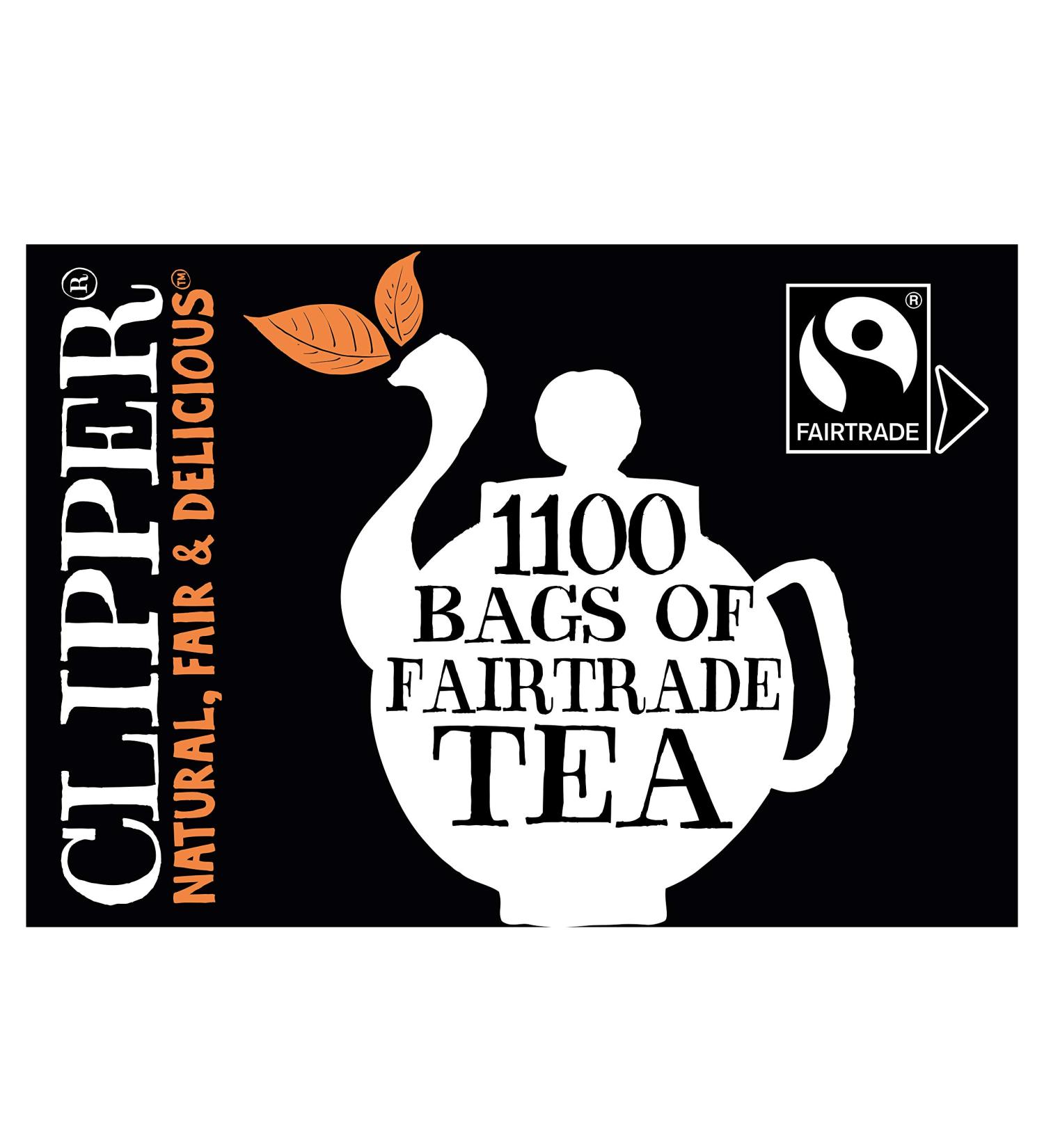 Clipper Classic Everyday Black Tea Bags | 1100 Natural Unbleached Plant-Based Biodegradable Teabags | Eco-Friendly & Fair Trade (Pack of 1) - Buy Online on GoSupps.com