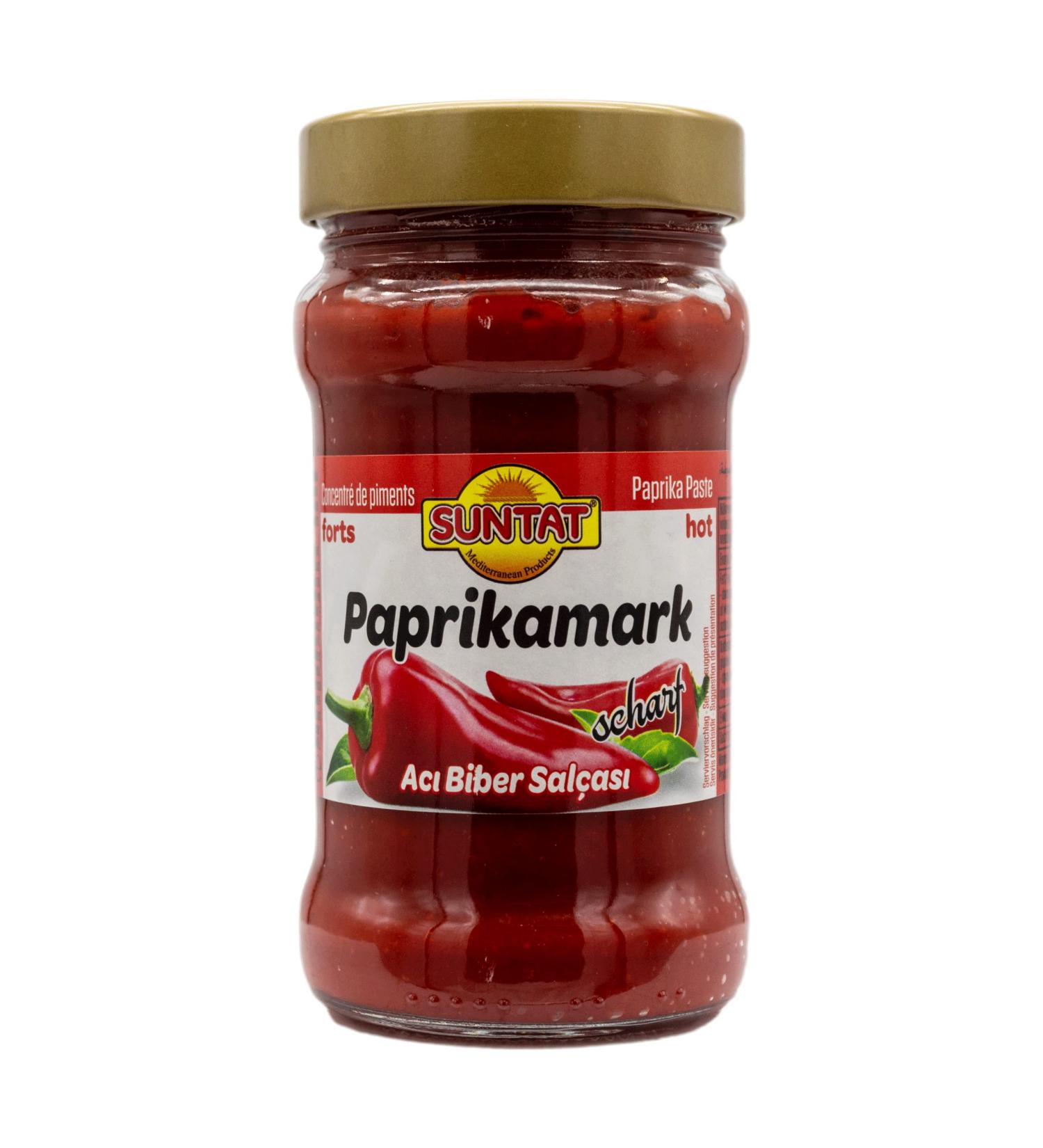 Alibabashop Suntat Papricamark Pepper Paste Sharp for Arabic and Turkish Cuisine in a Glass Jar 1 x 310 g - Buy Online on GoSupps.com