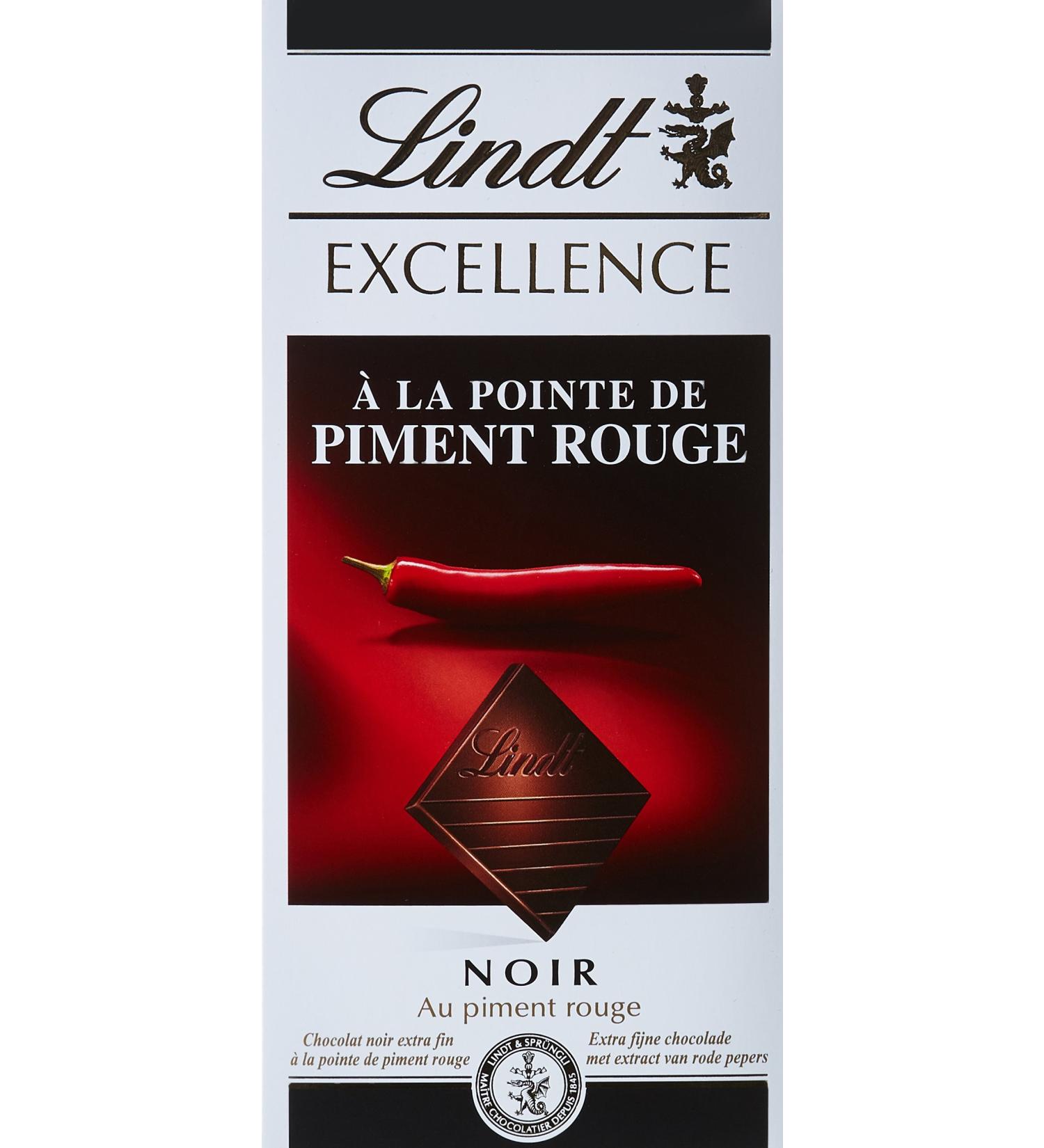 Lindt Excellence Noir with Red Chilli Tip 100 g - Pack of 5 - Buy Online on GoSupps.com