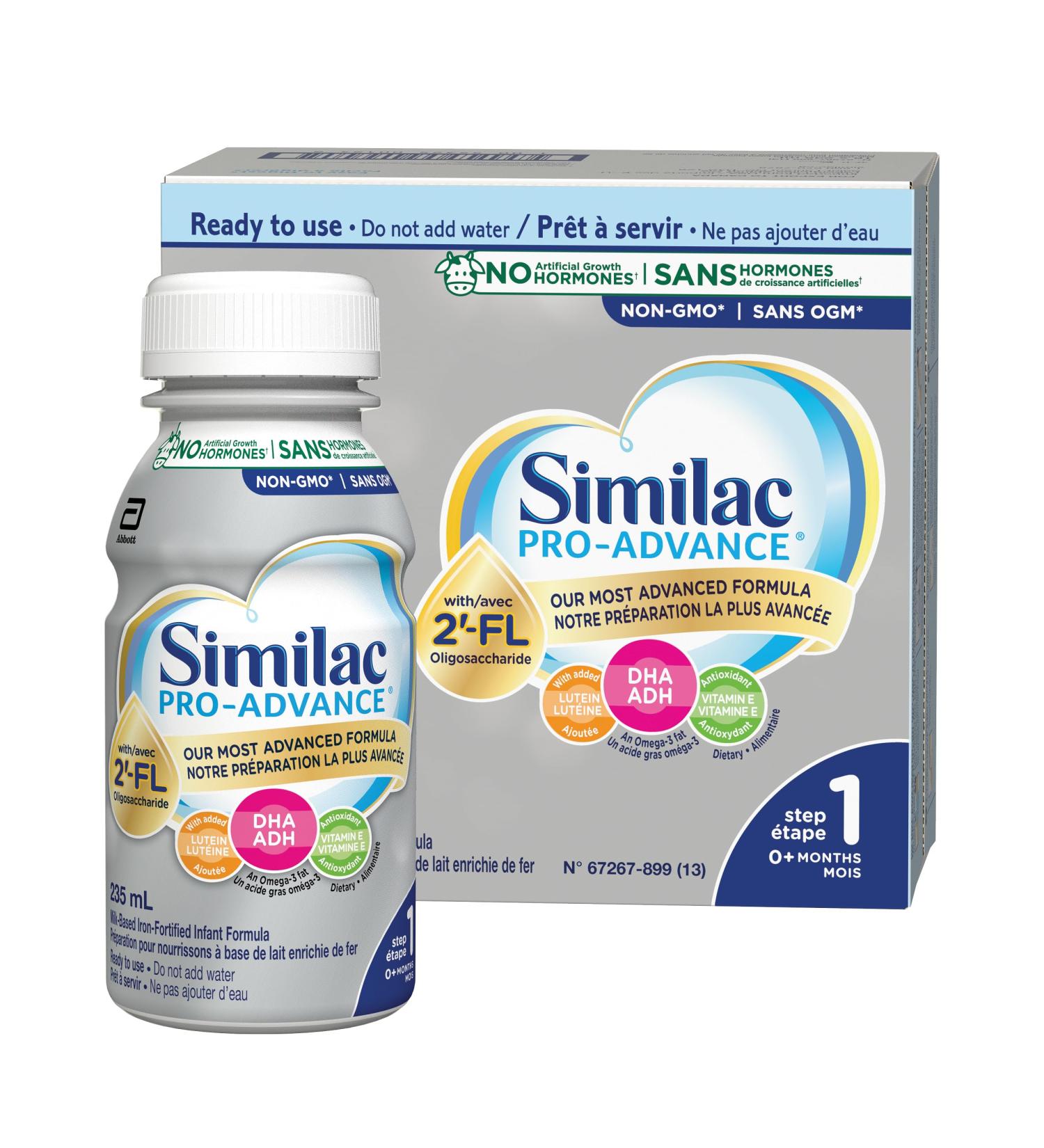 Similac Pro-Advance Step 1 Baby Formula Our Closest Formula to Breast Milk with 2 -FL Easy To Digest 0+ Months Ready to Feed 16 x 235 mL - Buy Online on GoSupps.com