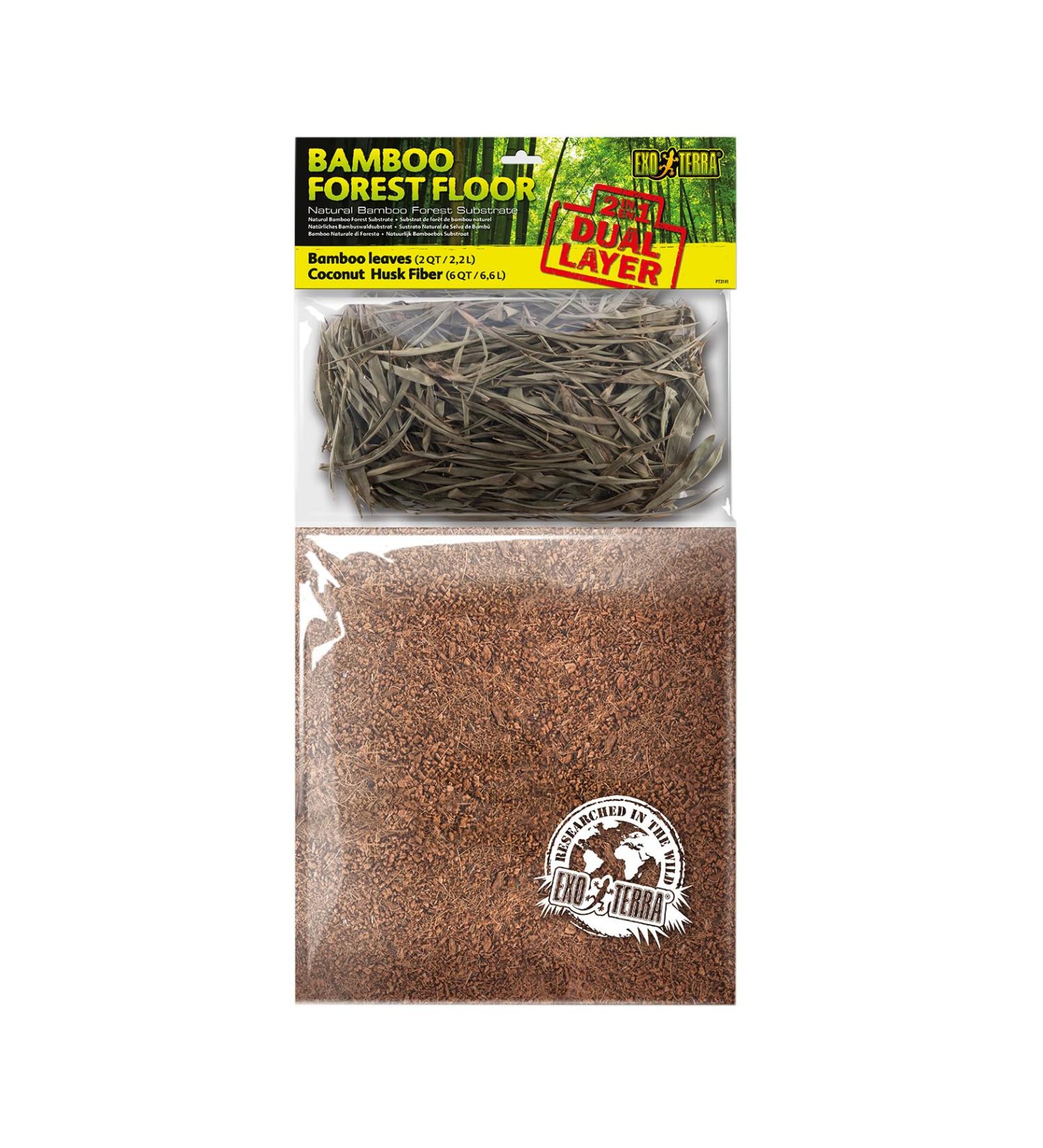 Exo Terra Bamboo Forest Floor Bambuswald substrate bamboo leaves and ground fibers of the coconut shell 100% natural substrate 8.8l in size