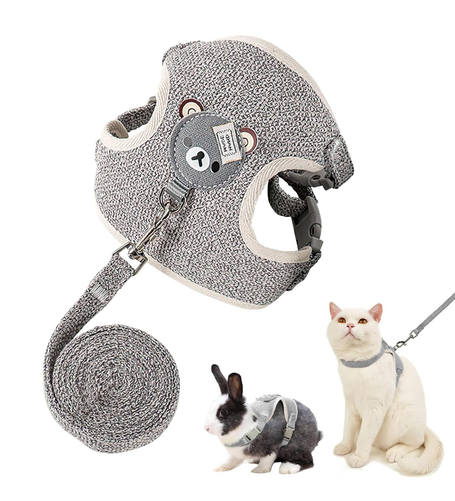 Adjustable Rabbit Dishes & Leash for Dwarf Rabbits | Soft Pet Bowls for Rabbits Cats & Small Dogs - International Shipping - Buy Online on GoSupps.com