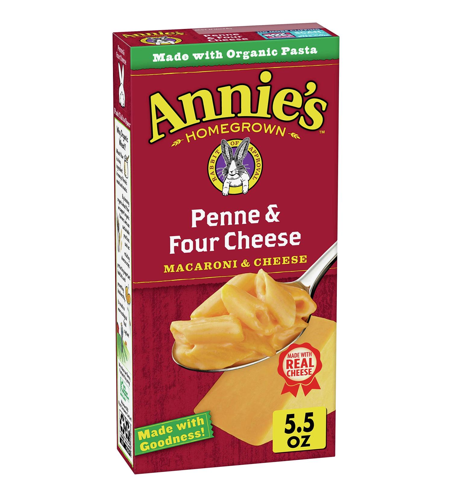 Annie's Four Cheese Macaroni & Cheese - 5.5 oz (Pack of 12) | Gourmet Comfort Food - Buy Online on GoSupps.com