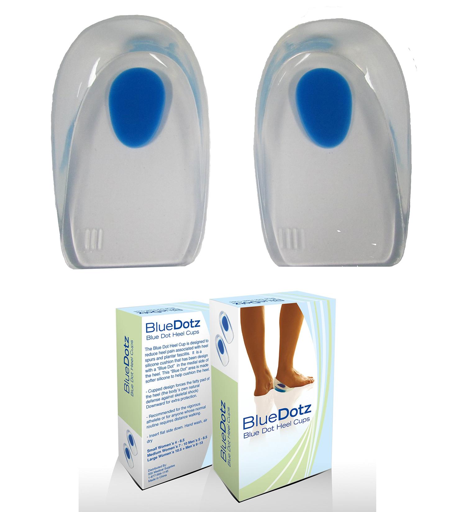 Buy Heel Pain Relief Blue Dot Heel Cup - Large for Men 9-13 & Women 10.5+ | International Shipping Available - Buy Online on GoSupps.com