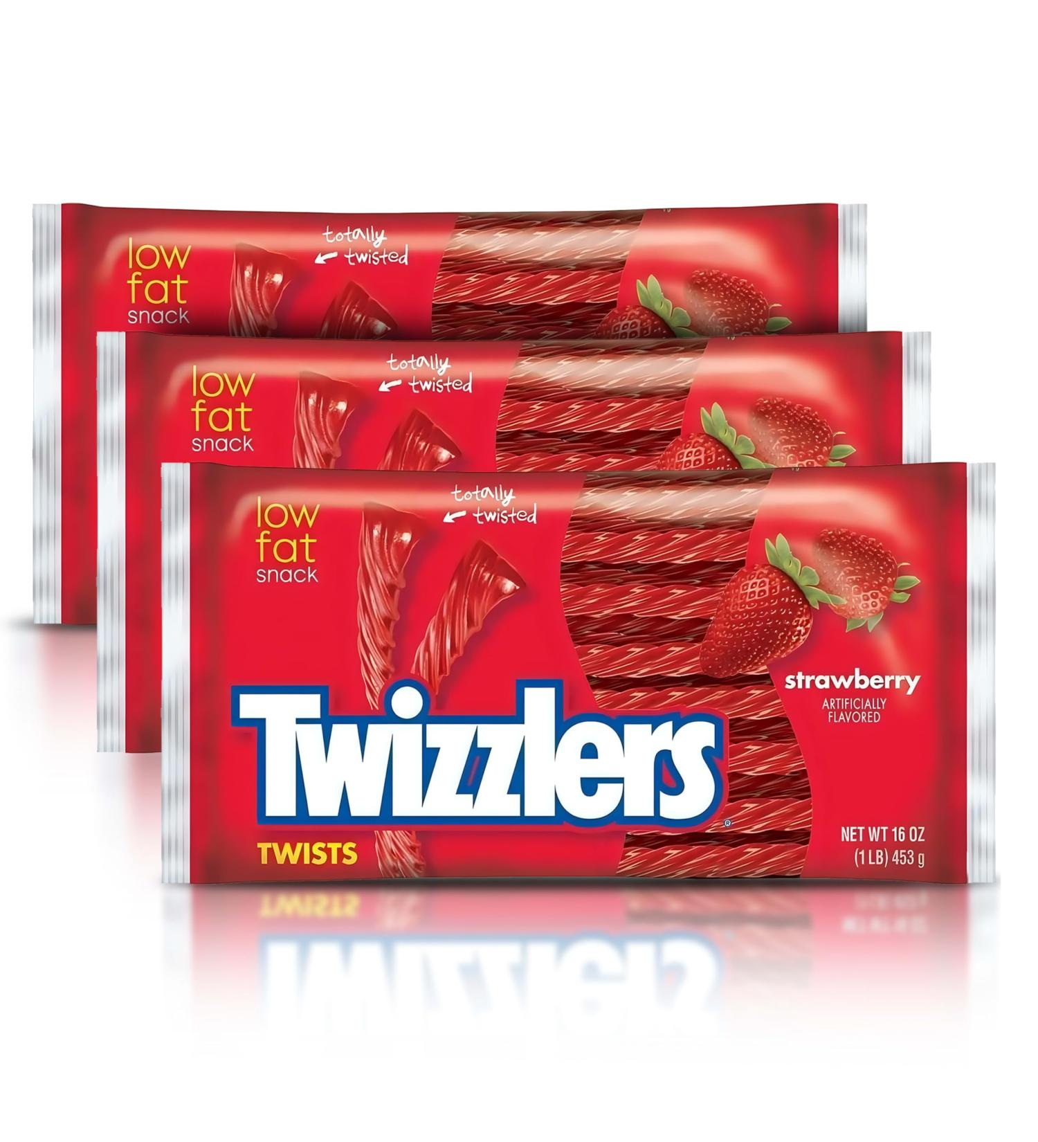 Twizzlers Strawberry Twists Indulge in Flavor with a 16 oz of Strawberry Twists 3 Pack - Buy Online on GoSupps.com