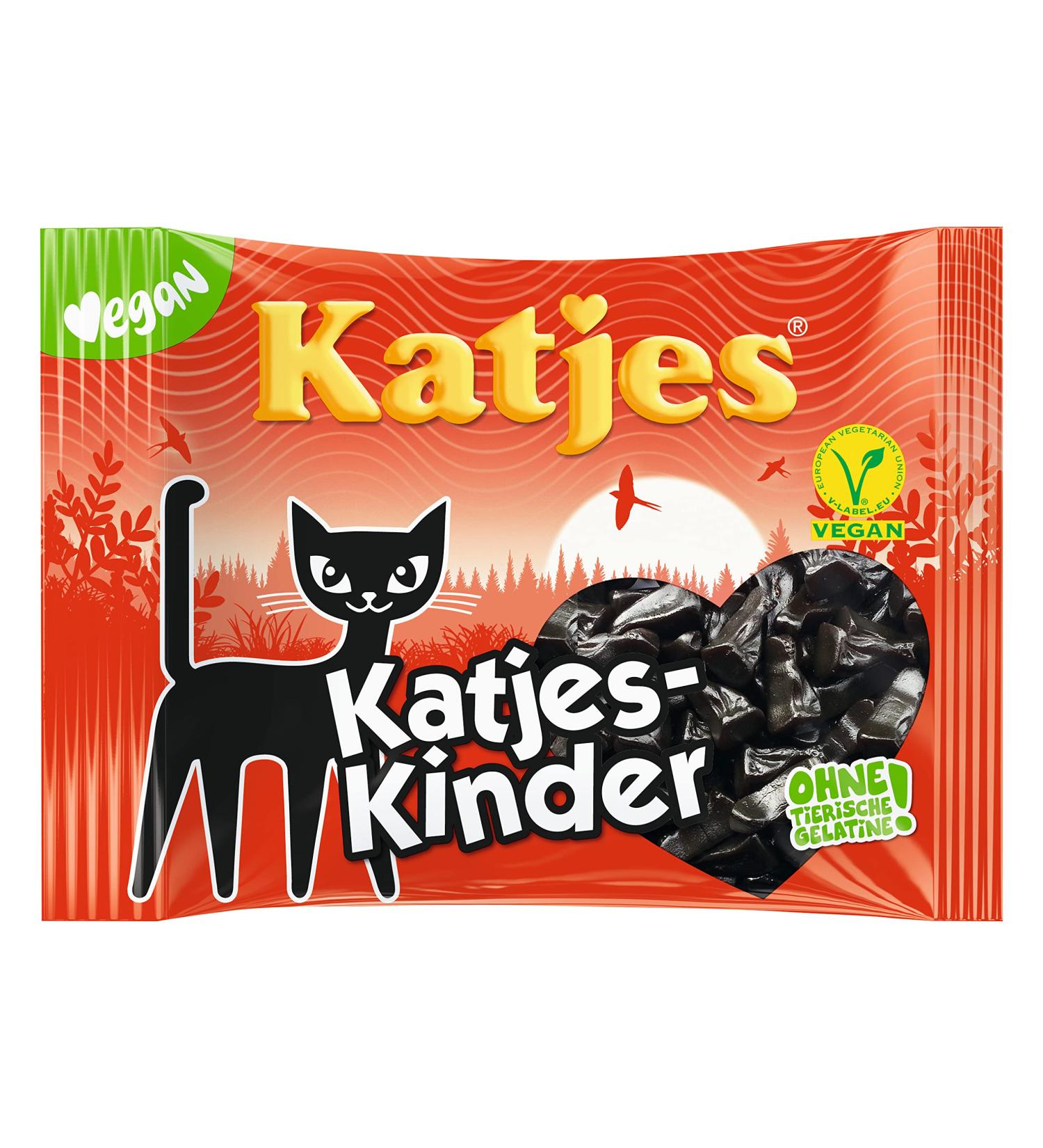 Katjes Katjes-Kinder Liquorice kittens made from hard liquorice The classic among sweets (10 x 200 g) 200g 200 (pack of 10)