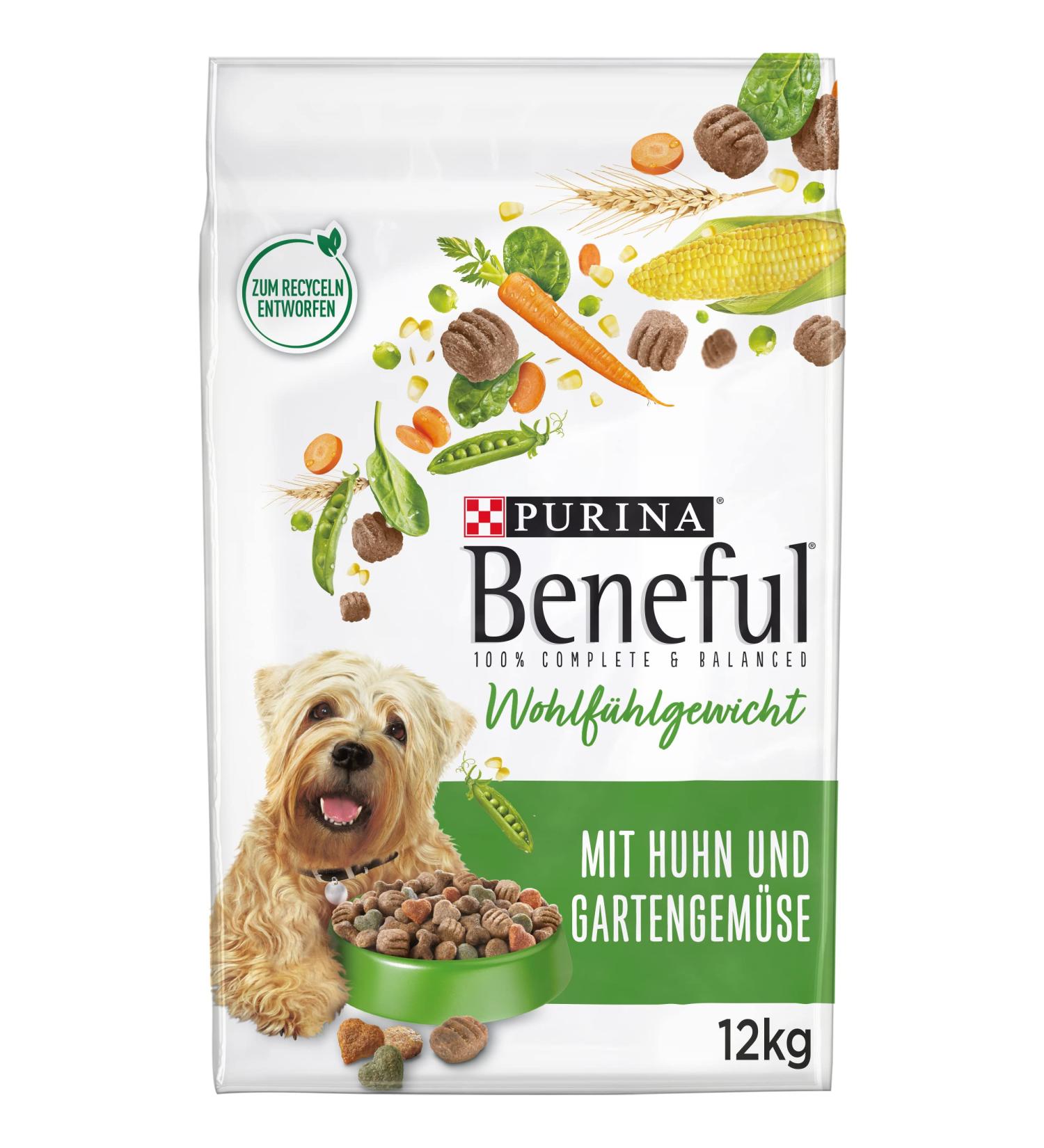 Beneful Dry Dog Food - with Chicken and Garden Vegetables - 1 Pack (1 x 12 kg) - Buy Online on GoSupps.com