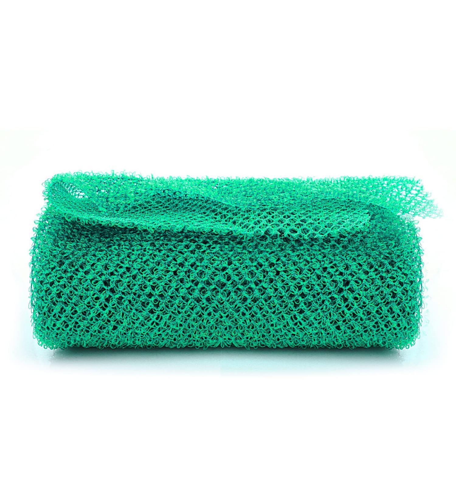 Sibba African Net Long Bath Sponge - Exfoliating Shower Body Scrubber - Green - Buy Online on GoSupps.com