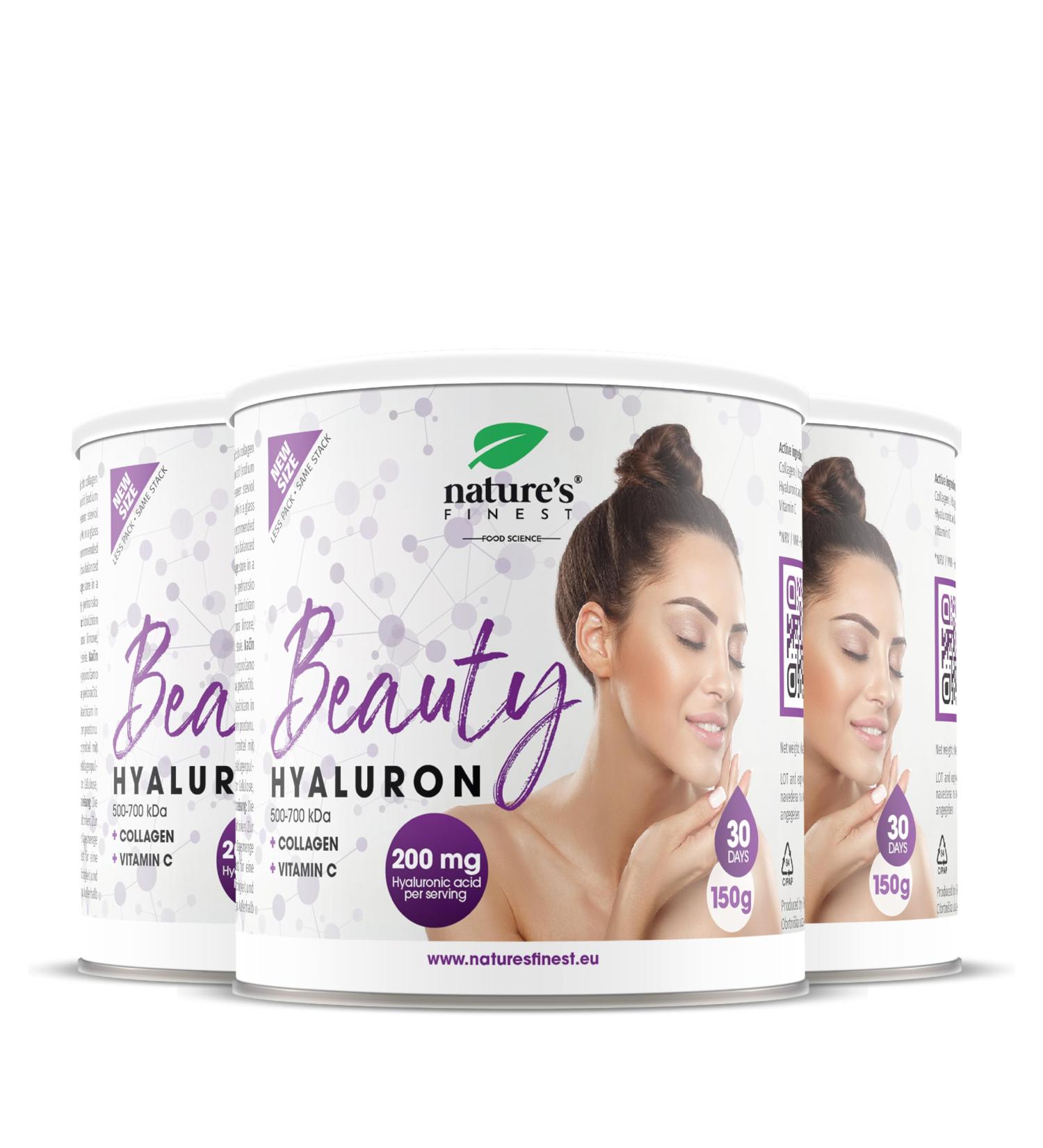 Nature's Finest by Nutrisslim Nature's Finest by Nutrisslim Beauty Hyaluron with collagen powder hyaluronic acid 200 mg per serving for hydrated wrinkle-free skin with added vitamin C ideal for women