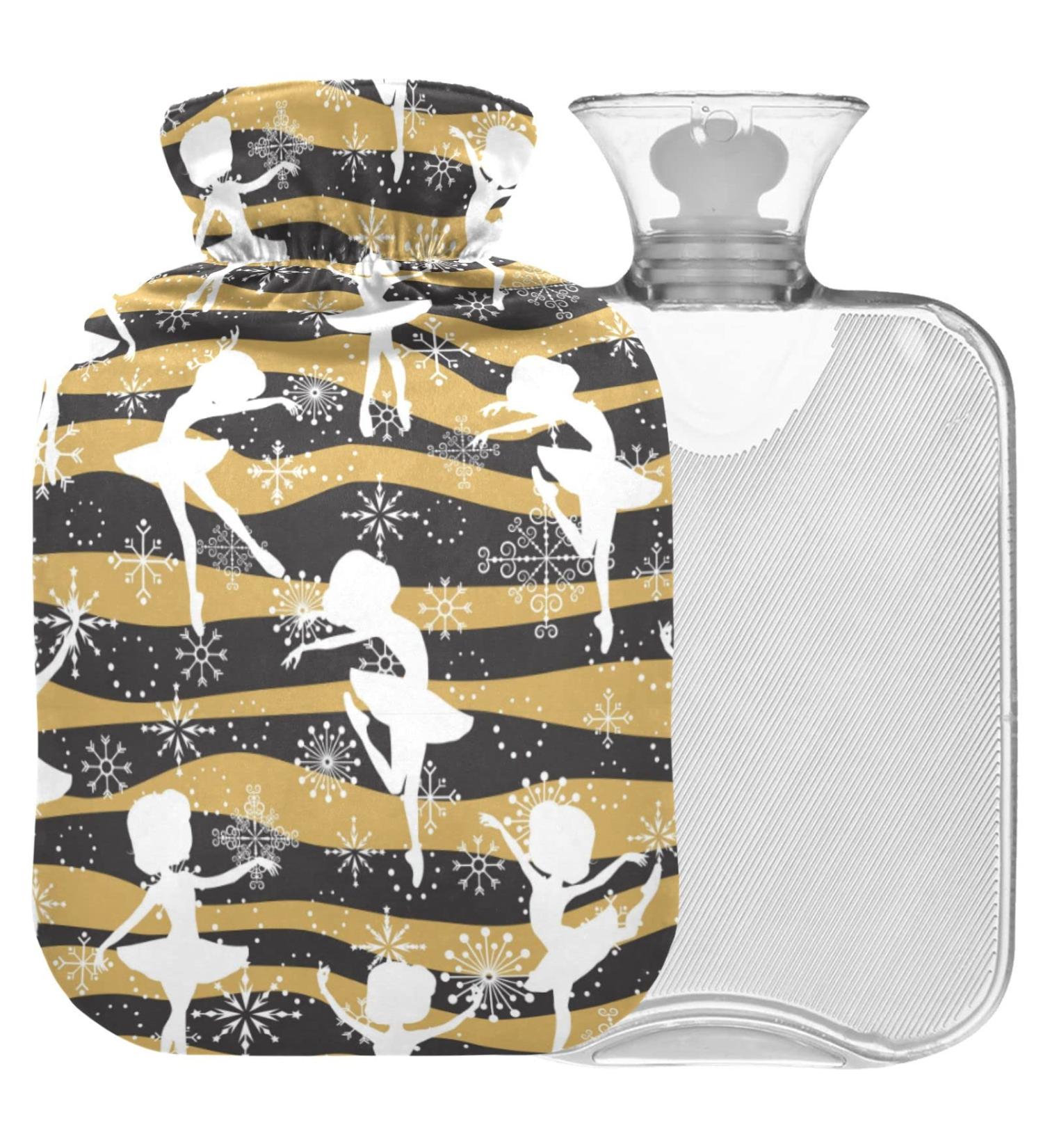 NAANLE Christmas Ballet Dancer Heat Bottle - 1L Transparent Warm Water Bottle for Hand & Foot Therapy | Pain Relief & Bed Warmer - Buy Online on GoSupps.com