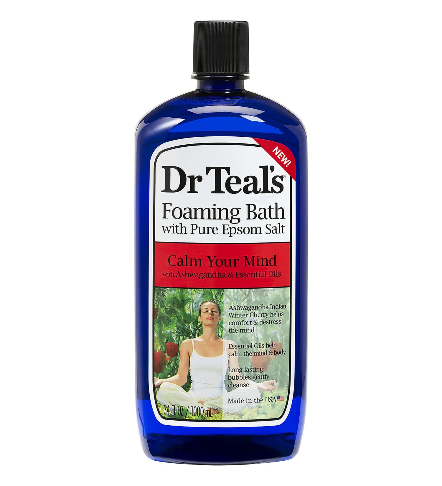 Dr Teal's Ashwagandha Foaming Bath 1L - Relax and Refresh with Soothing Aromatherapy - Buy Online on GoSupps.com