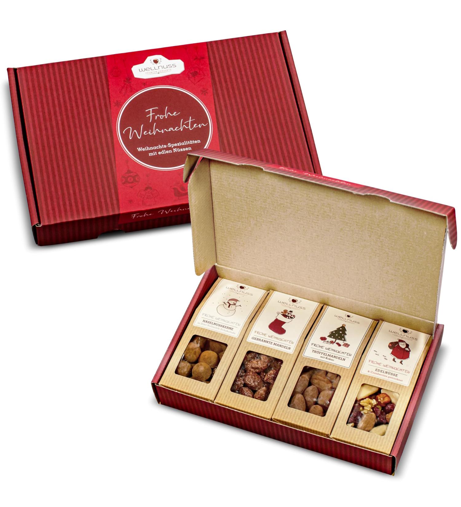 Wellnut Limited Christmas Edition - Gourmet Snack Gift Box | 4 Nut Fruit & Chocolate Treats | Perfect Holiday Gift - Buy Online on GoSupps.com