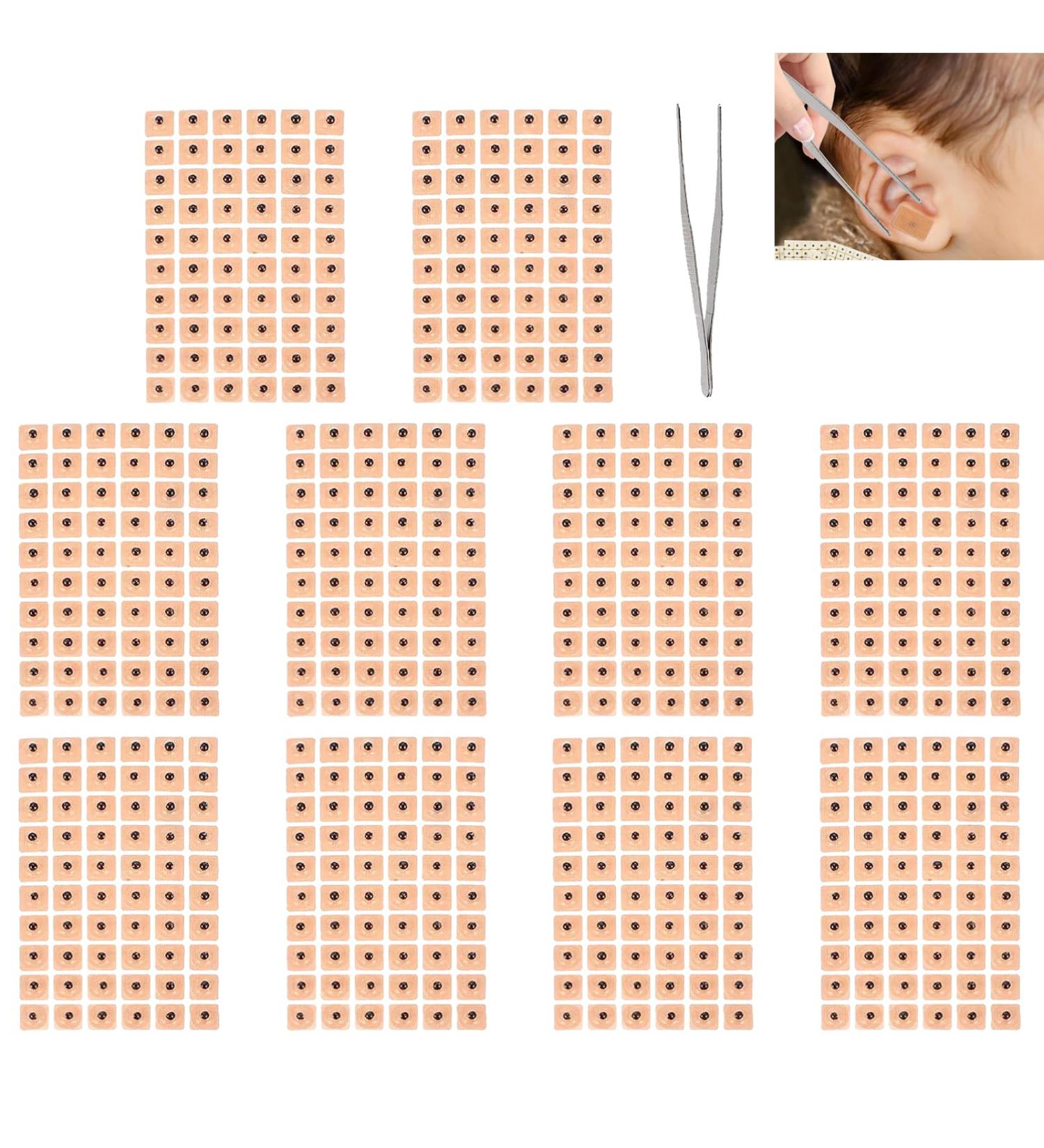 Premium Ear Seed Stickers | Acupuncture Ear Press for Relaxation | 600PC Stainless Steel Meridian Pencil Acupressure - Buy Online on GoSupps.com