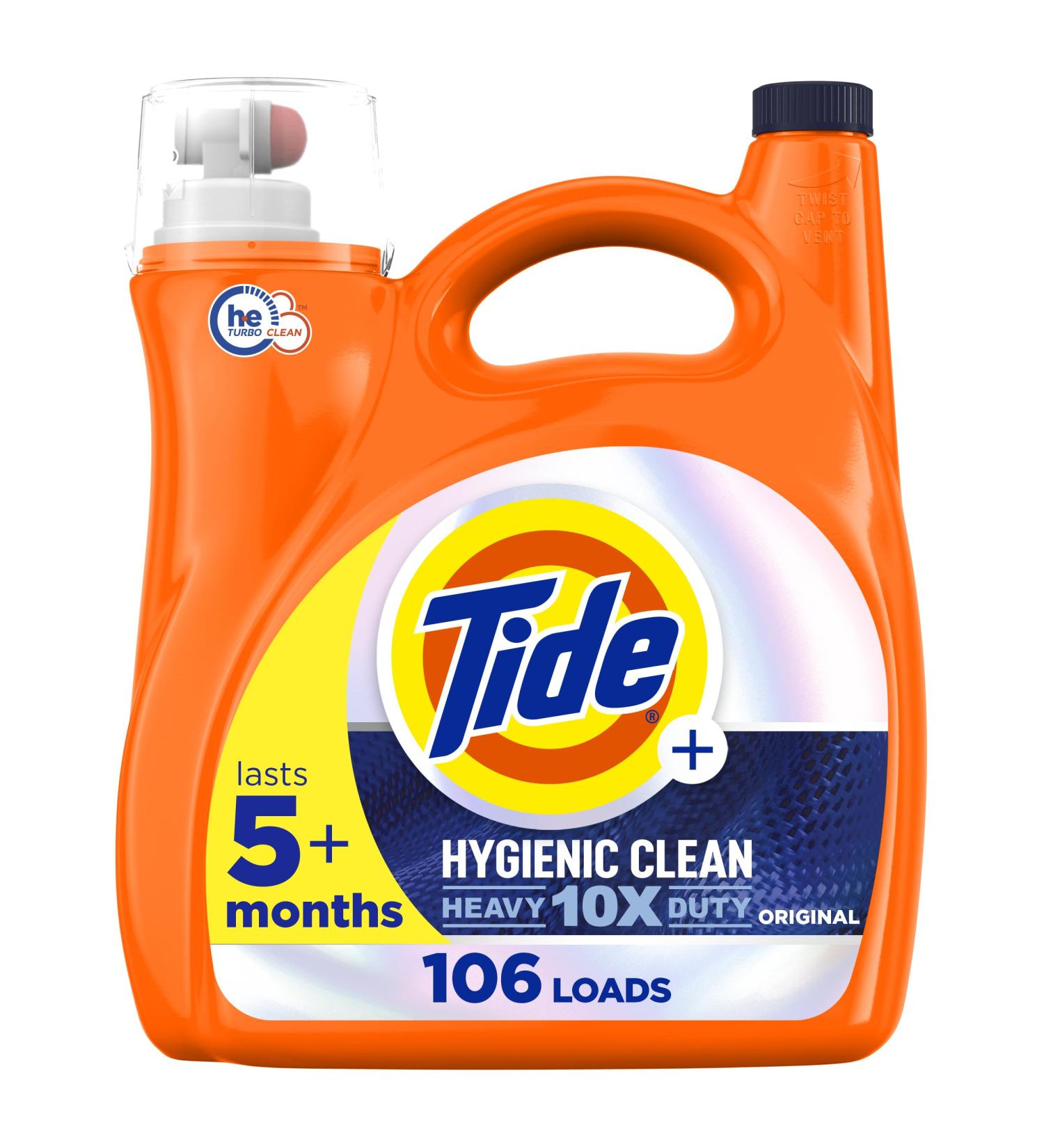 Tide Hygienic Clean Heavy 10x Duty Laundry Detergent - HE Compatible Original Scent 149 fl oz - 106 Loads - Shop Internationally - Buy Online on GoSupps.com