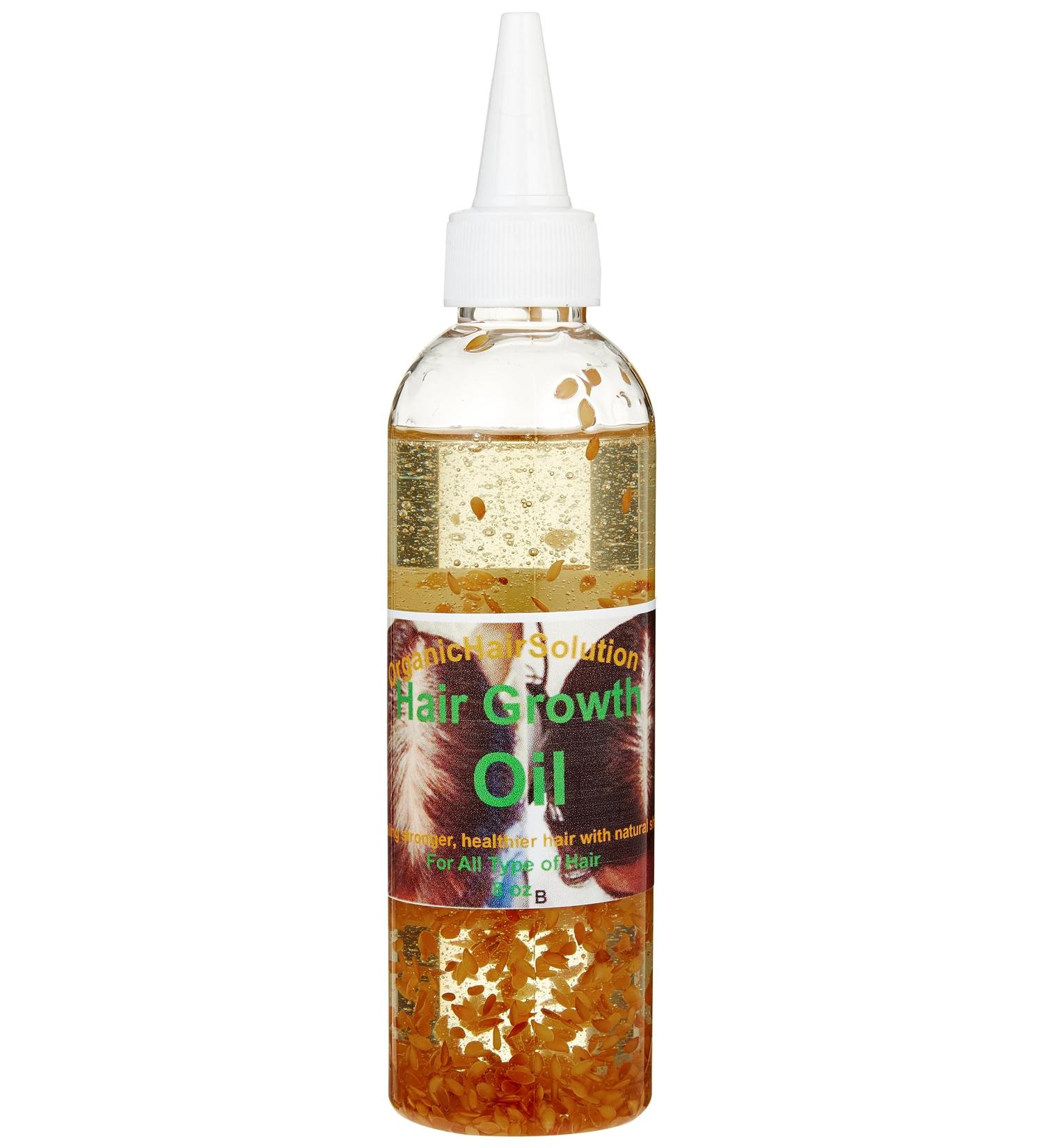 Organic Hair Solution-Hair Growth Oil Scalp & Hair Strengthening -For Stronger Thicker Longer Hair-for Split Ends and Dry Scalp- Peppermint-Avocado-Castor-Tea Tree-Jojoba-Mustard-Argan(8oz)