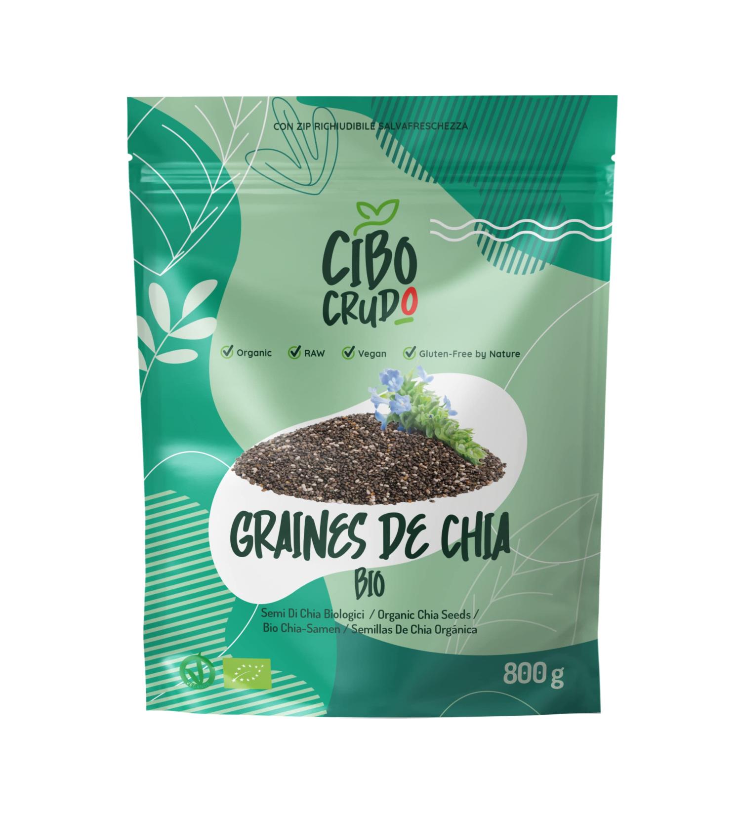 Organic Chia Seed - 800 g. Chia Seeds to Eat for Weight Loss. Grained Source of Vitamins Omega 3 and 6 B. Magnesium Potassium and Calcium. For Milk or Muesli. Organic Chia Seeds. - Buy Online on GoSupps.com