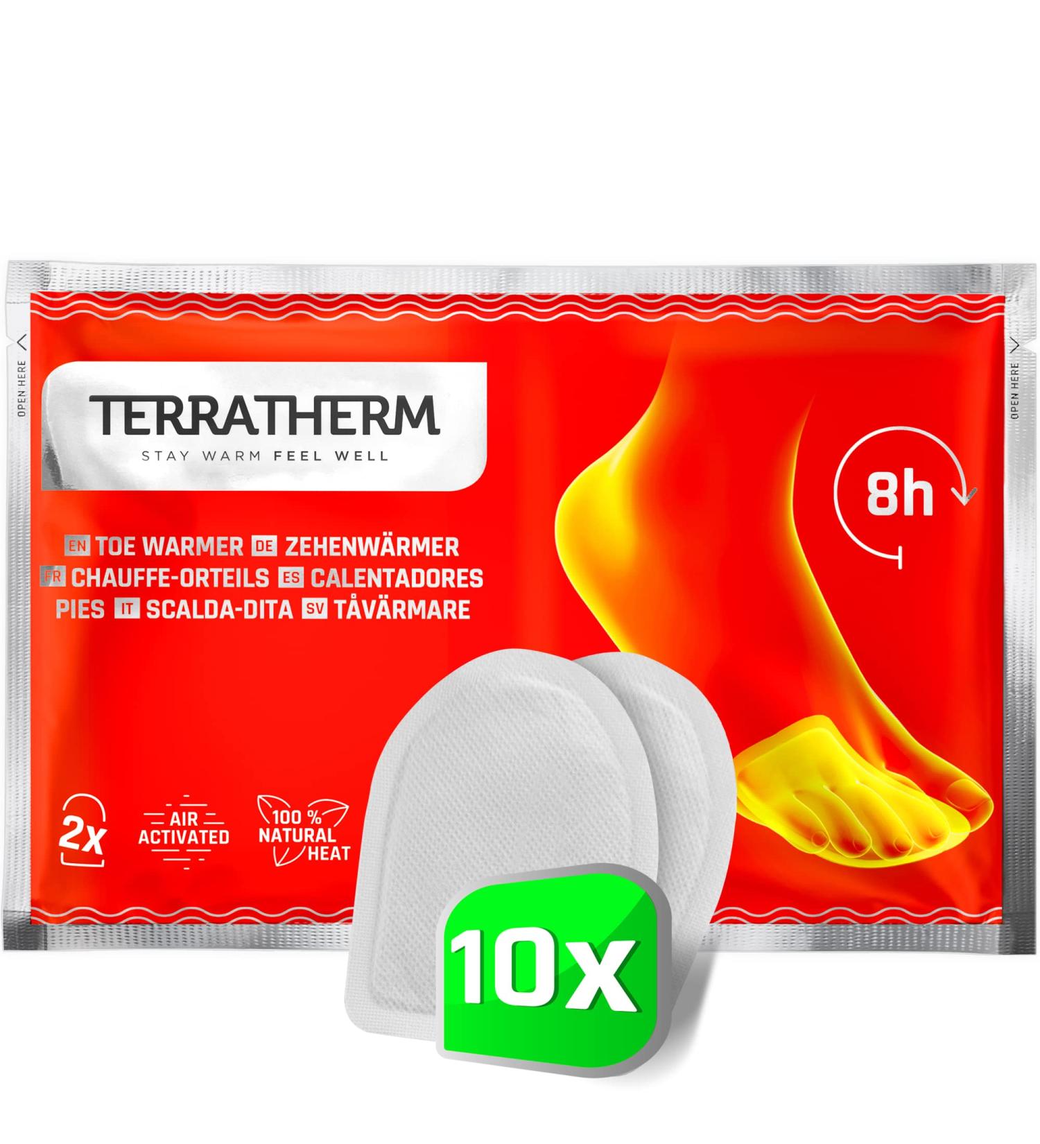 Adhesive Toe Warmers - 10 Pairs - Long Lasting Heat - Disposable & Odorless - Buy Online on GoSupps.com