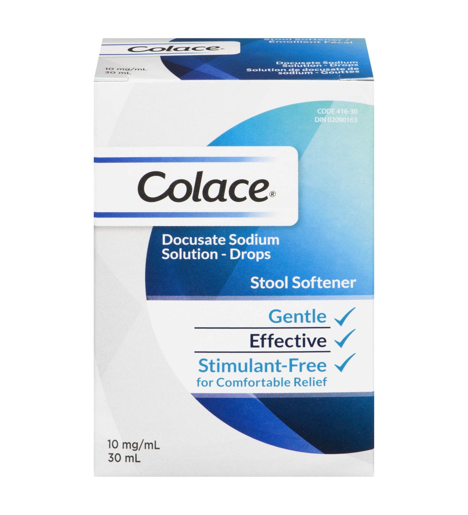 Colace Docusate Sodium Stool Softener Solution - Drops | Treats Occasional Constipation | 10 Mg/ml | 30 ml Drops 30 ml (Pack of 1) - Buy Online on GoSupps.com