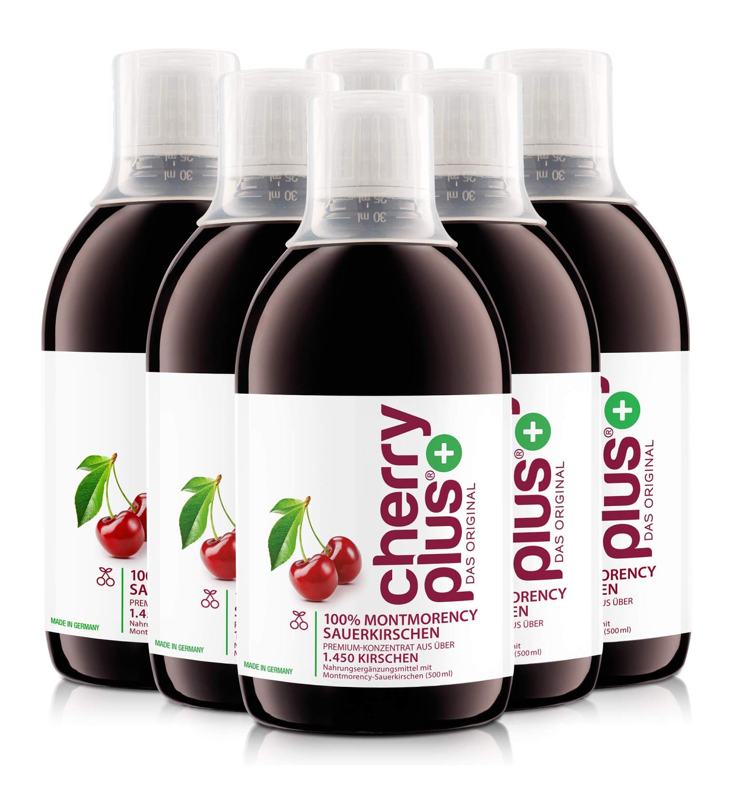 Buy US Montmorency Sour Cherry Concentrate - 6 Pack (6 x 500 ml) - 1 450 Cherries Per Bottle - Cherry Plus - Buy Online on GoSupps.com