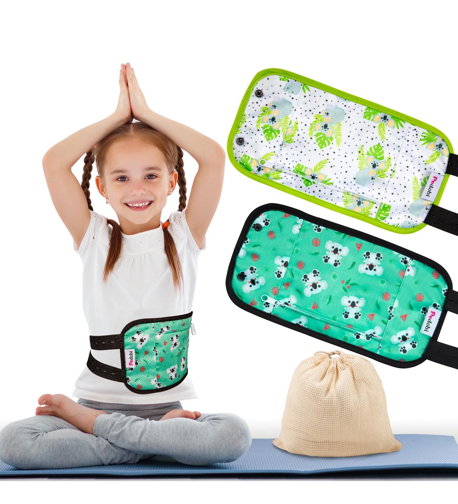 Pedobi 2 Pack Castor Oil Pack Wrap for Kids, Reusable Organic Cotton Castor Oil Pad Compress Relieve Stomach Discomfort Liver Detox with Adjustable Strap Anti Oil Leak - Buy Online on GoSupps.com