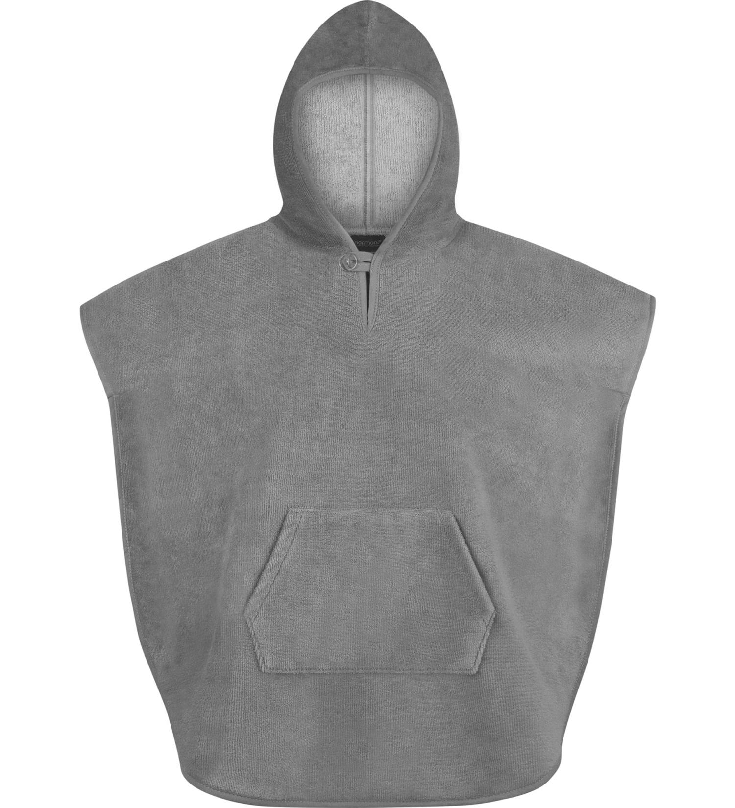 Normani Children's Bath Poncho - Cotton Toddler Bath Towel with Hood | Grey 70x75 cm Bathrobe - Buy Online on GoSupps.com