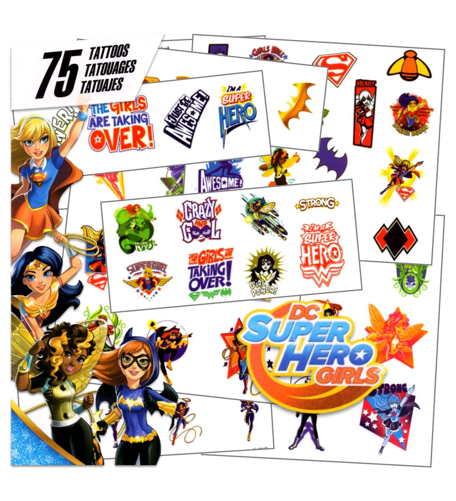 DC Super Hero Girls Assorted Temporary Tattoos - Set of 75 - Buy Online on GoSupps.com