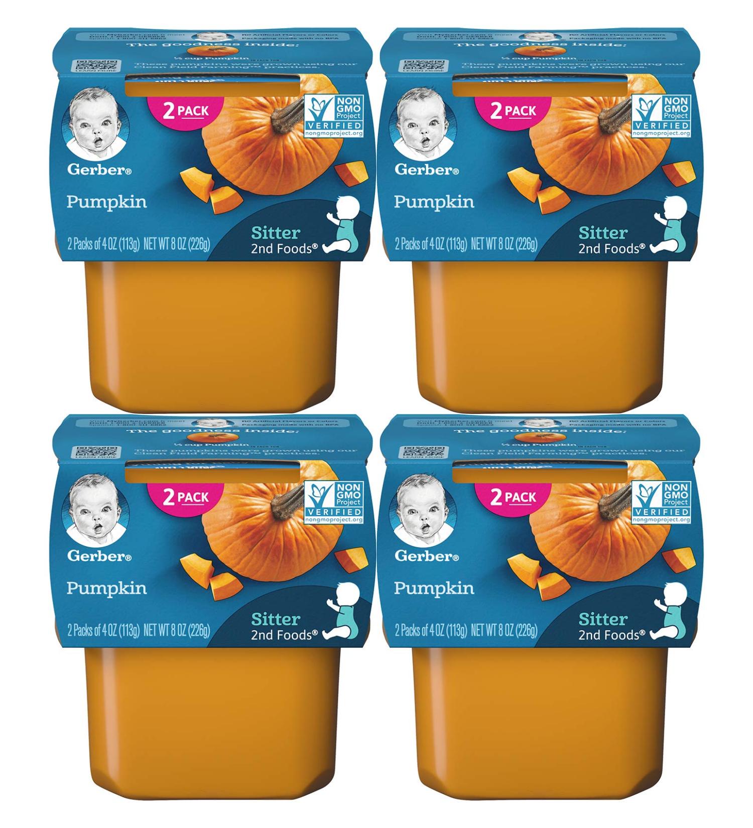 Gerber Pumpkin 2nd Foods - 2 Pack (4 oz Each) | Healthy Baby Food - Buy Online on GoSupps.com