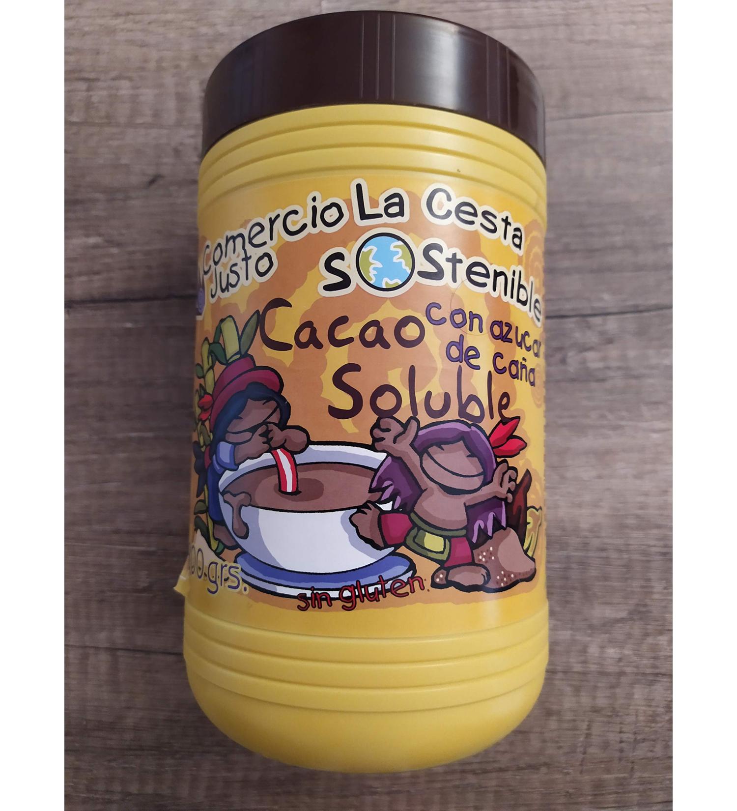 La Cesta Sostenible 6 x 800g The Sustainable Basket Fair Trade Instant Cocoa