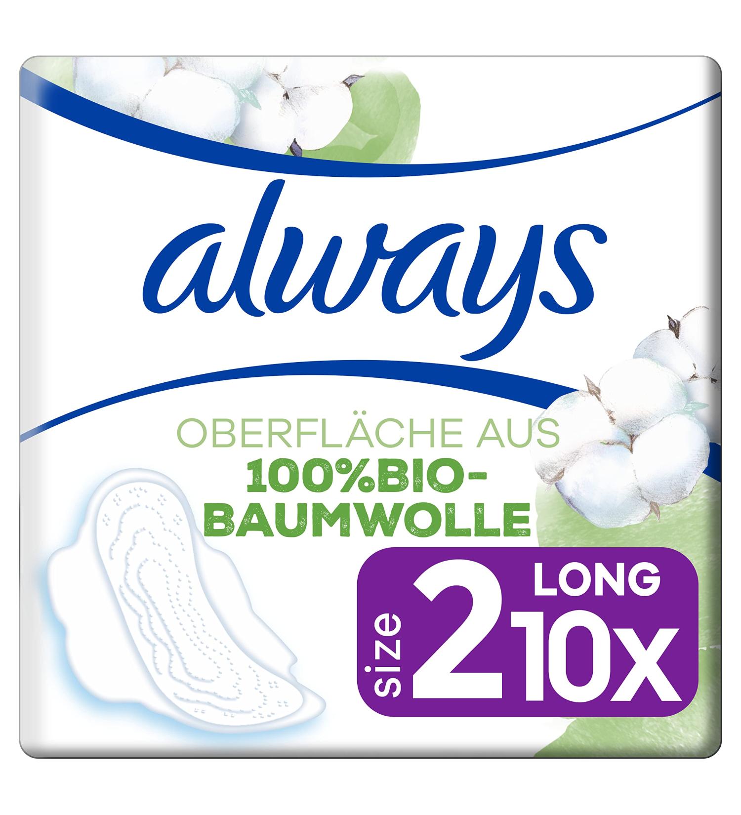 Always Ultra Bind Women Organic Cotton Size 2 - 10 Winged Bandages for Safe Protection | 100% Organic Cotton - 1 Pack - Buy Online on GoSupps.com