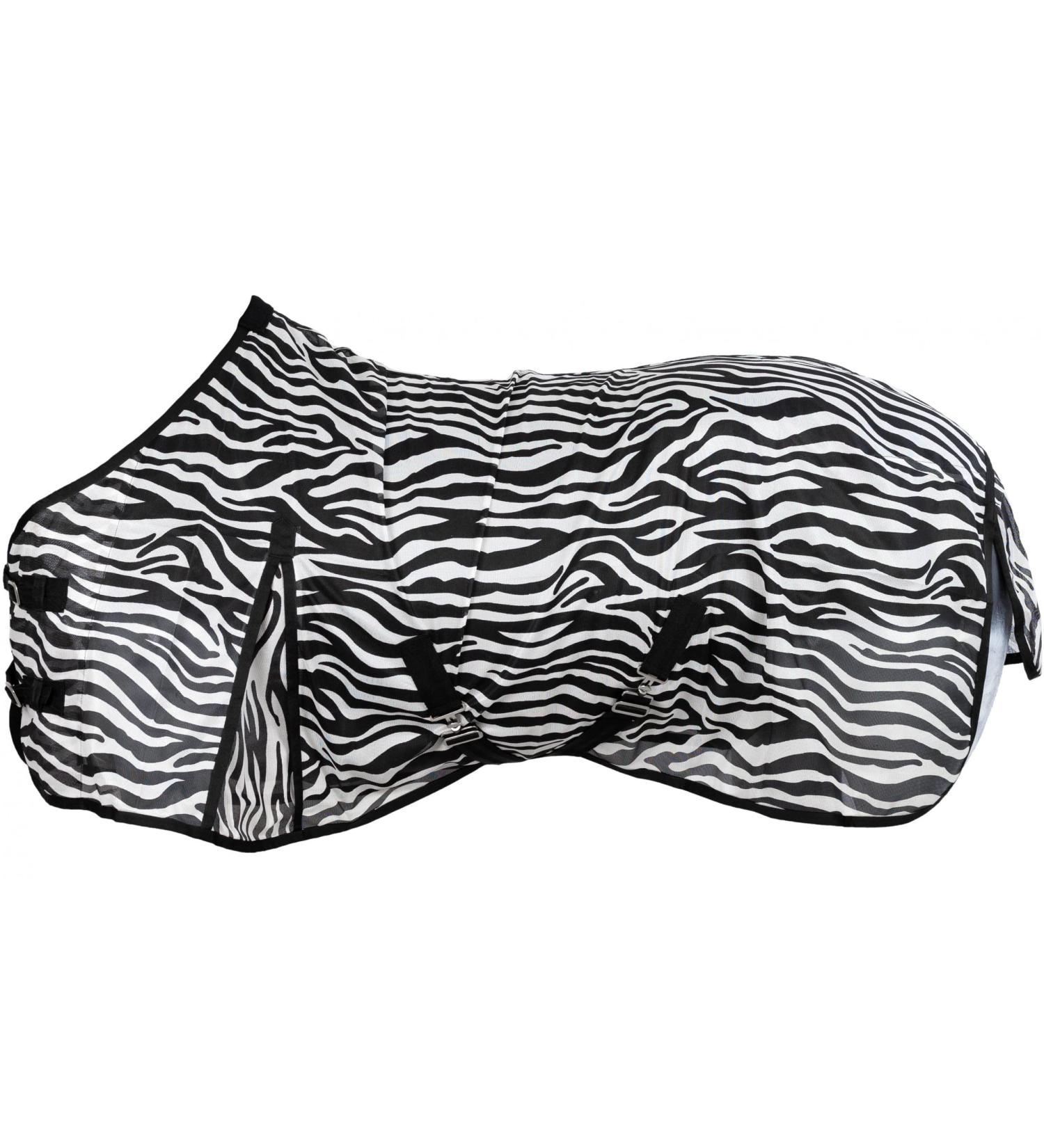 RL24 Zebra Flying Ceiling - Tear-Resistant Horse Blanket for Insect Protection | Fine-Meshed Outdoor WeideDecke | Extra Long Pages - 145cm Black and White - Buy Online on GoSupps.com