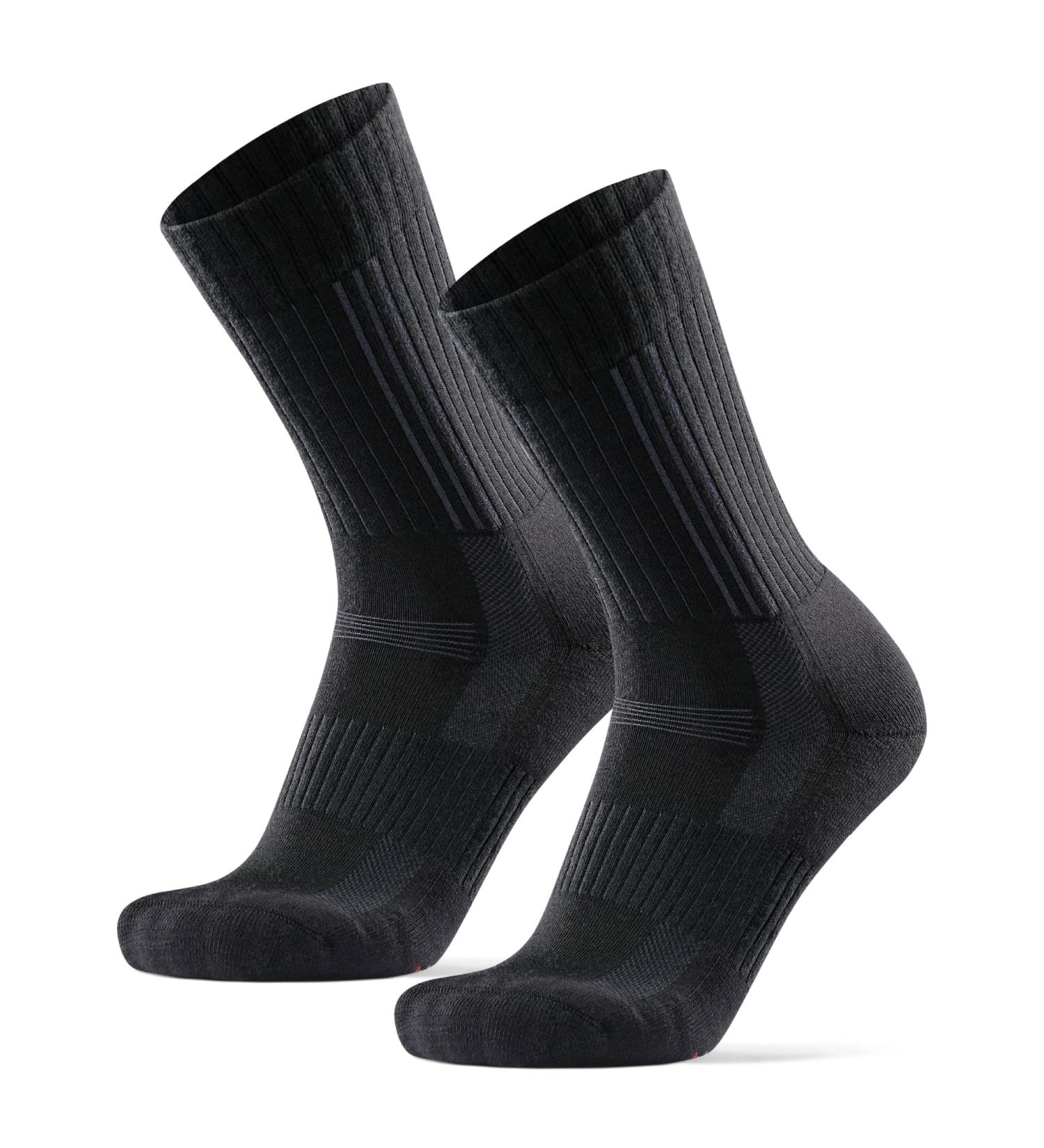 DANISH ENURANCE Premium Merino Wool Outdoor Hiking Socks - 2 Pack Black - Men & Women - Medium - Buy Online on GoSupps.com
