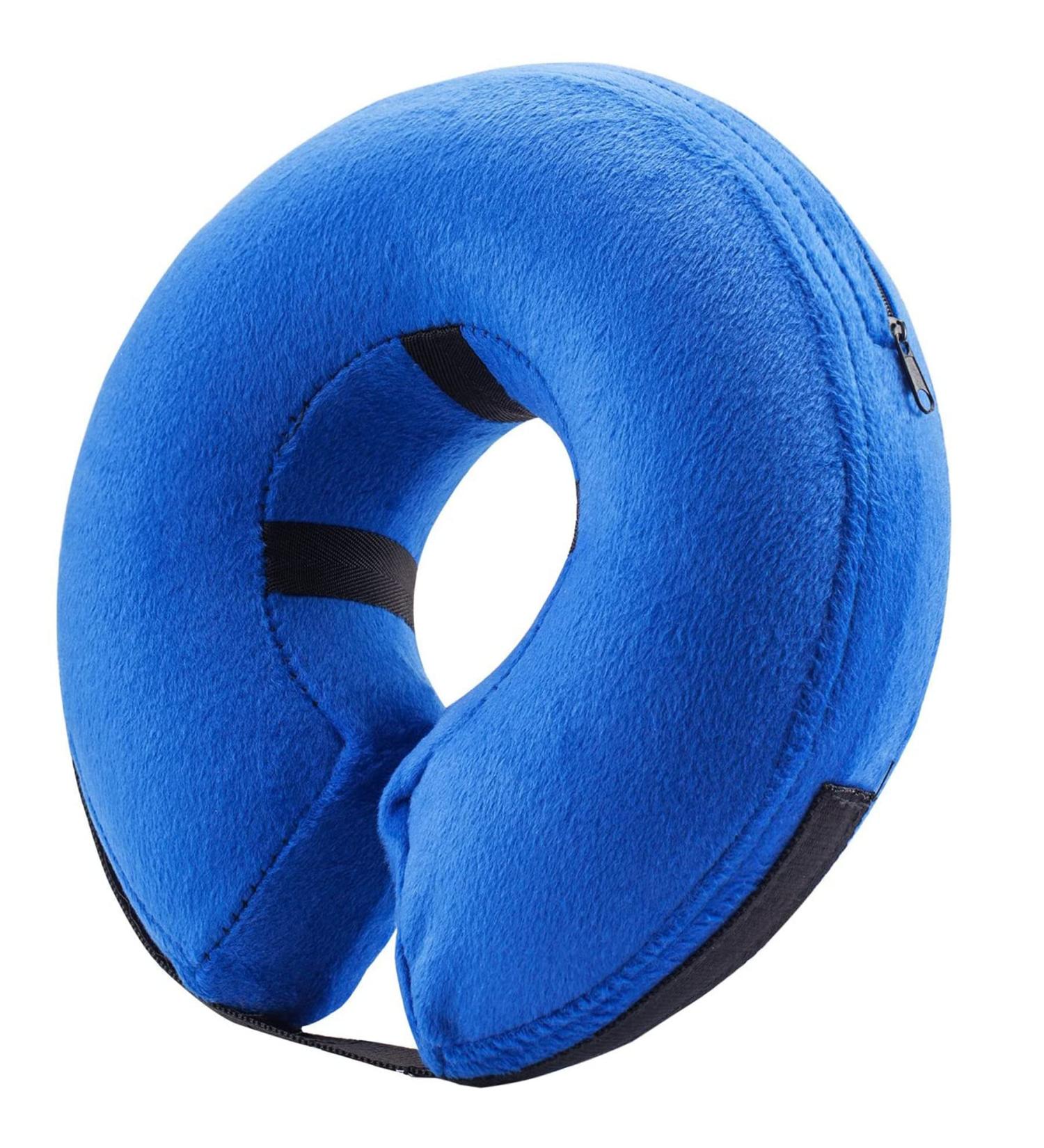 BENCMATE Inflatable Recovery Collar for Dogs & Cats - Medium Blue, Neck 8-12 - Soft Pet Cone that Doesn't Block Vision - Buy Online on GoSupps.com