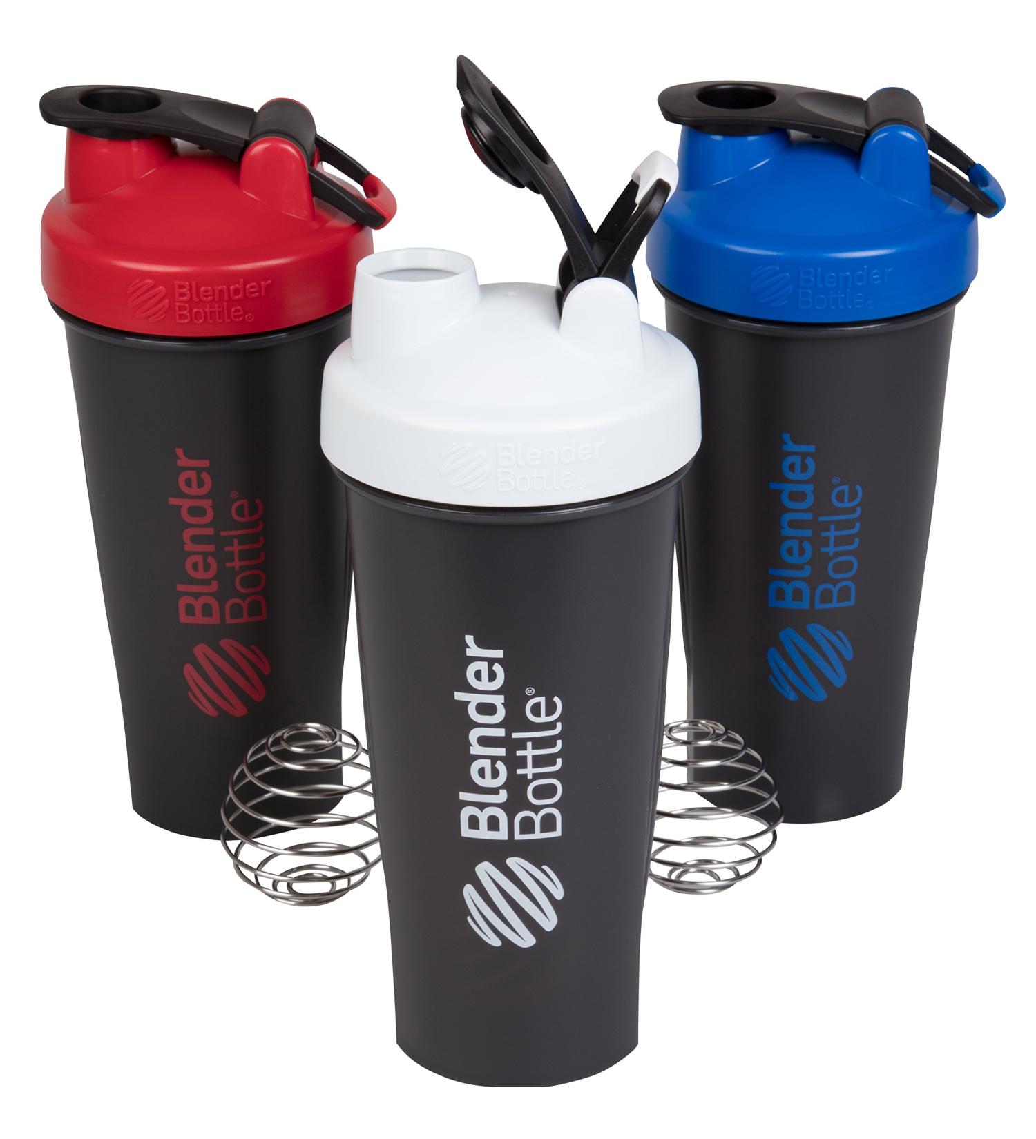BlenderBottle 28oz 3-Pack - Red, White & Blue with Loop and BlenderBall - Buy Online on GoSupps.com