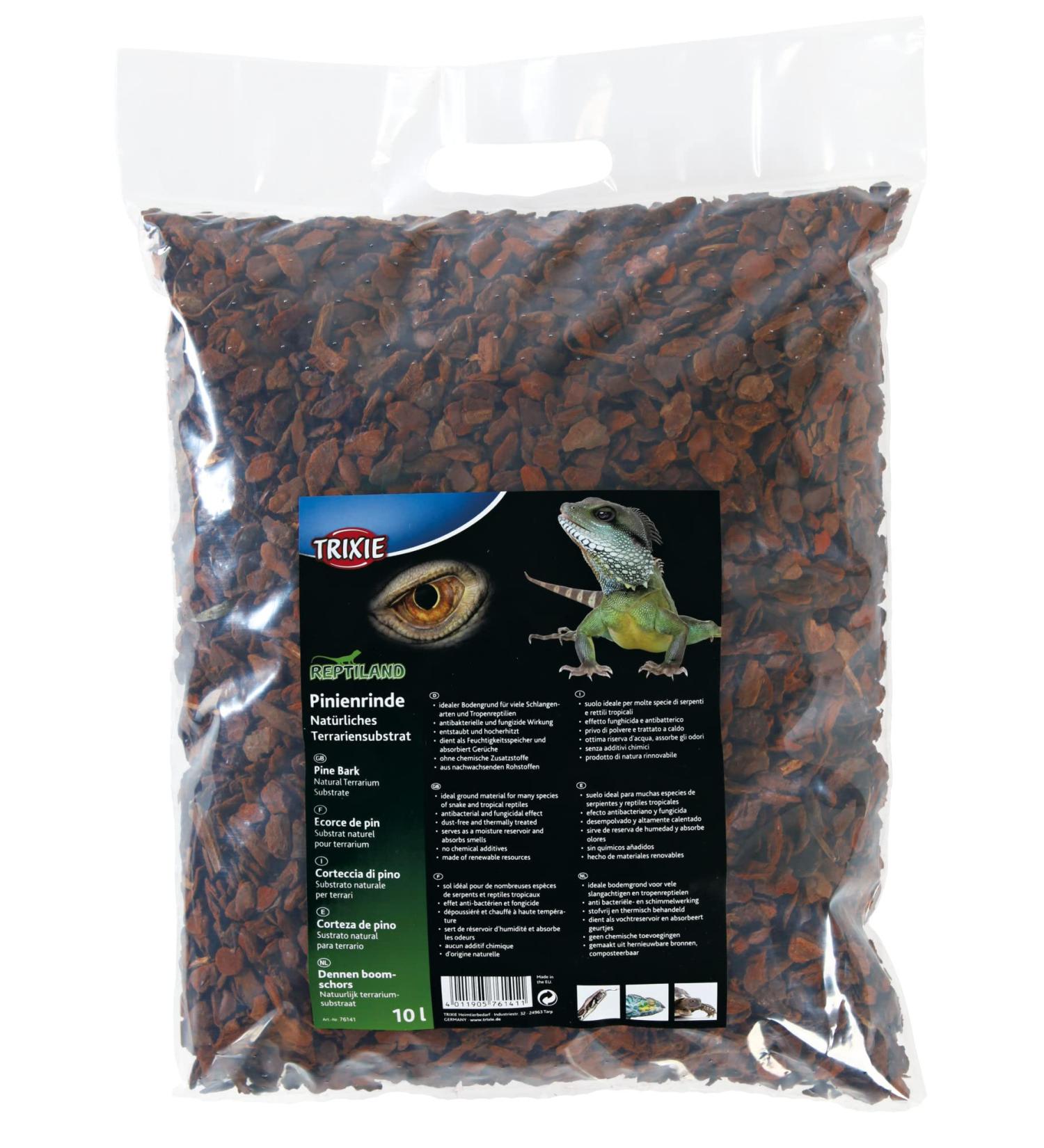 Buy Trixie 76141 Natural Pine Bark Substrate for Terrariums - 10L Brown - Ideal for Pets & Plants - Buy Online on GoSupps.com