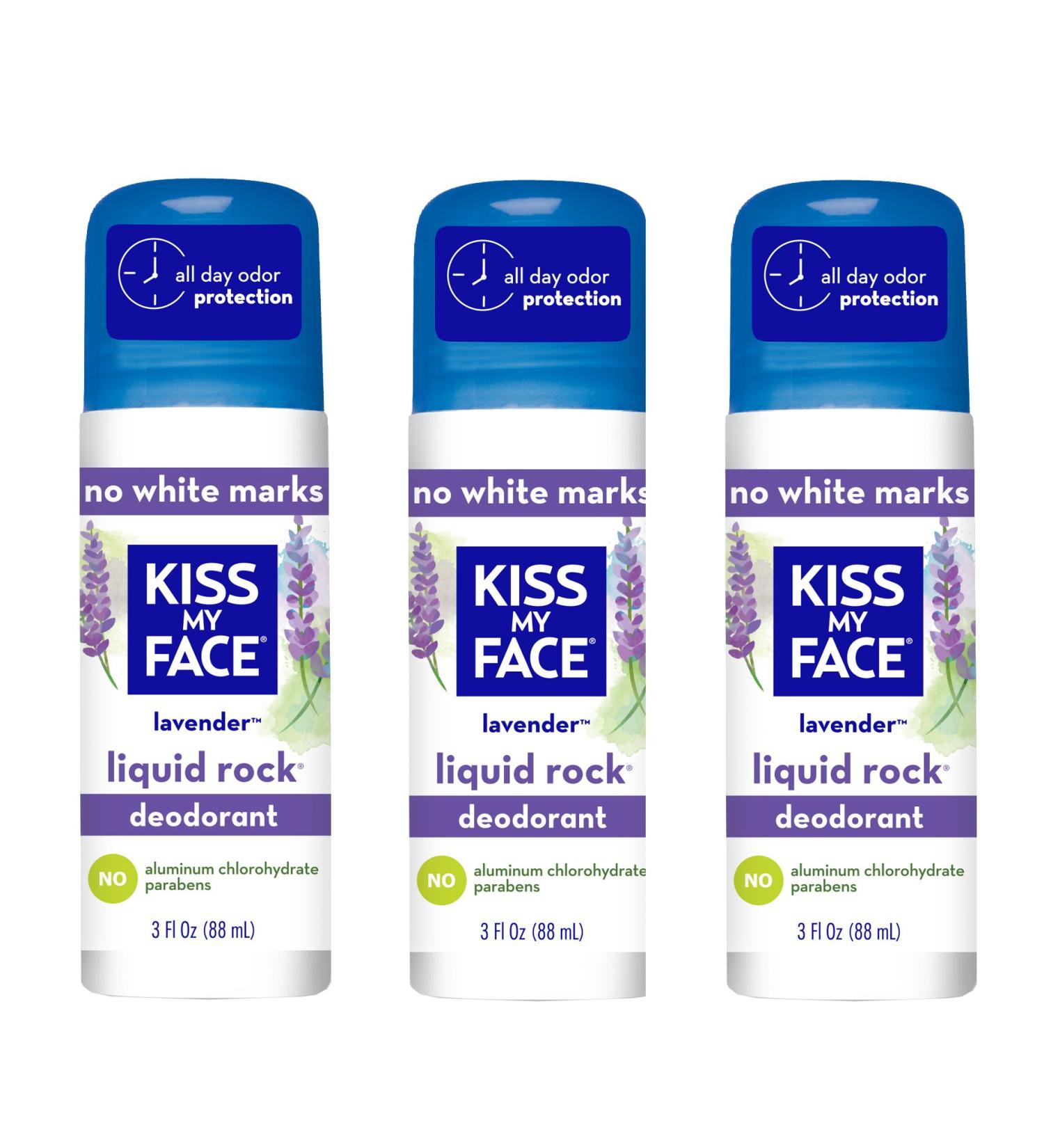Kiss My Face 3 Piece Aluminum Free Roll-On Deodorant Lavender - 3oz - Buy Online on GoSupps.com