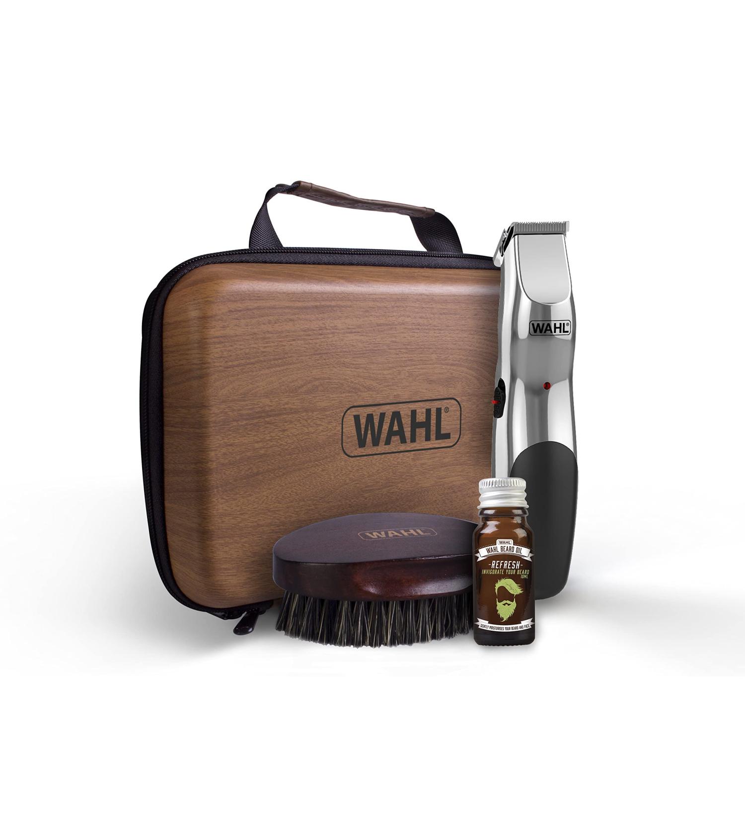 Wahl Beard Care Kit: Rechargeable Cordless Trimmer, Beard Oil, Brush - Men's Grooming Gift Set - Buy Online on GoSupps.com