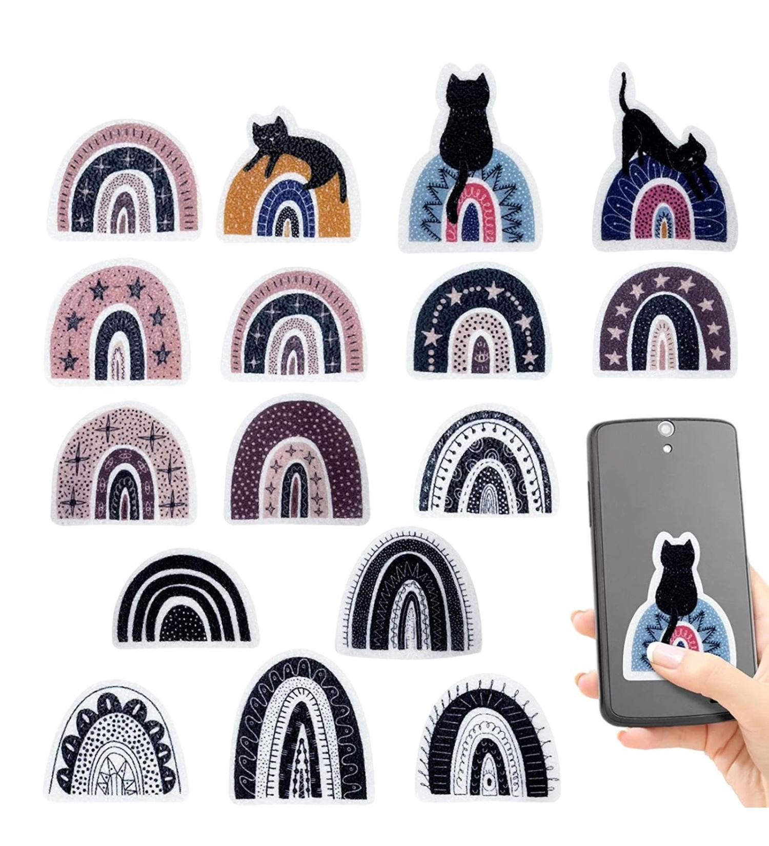 Soothing Stickers - 16 Fidget Textured Strips | Tactile Breathing Toys | Crushed Stone & Rainbow Patterns - Zego - Buy Online on GoSupps.com